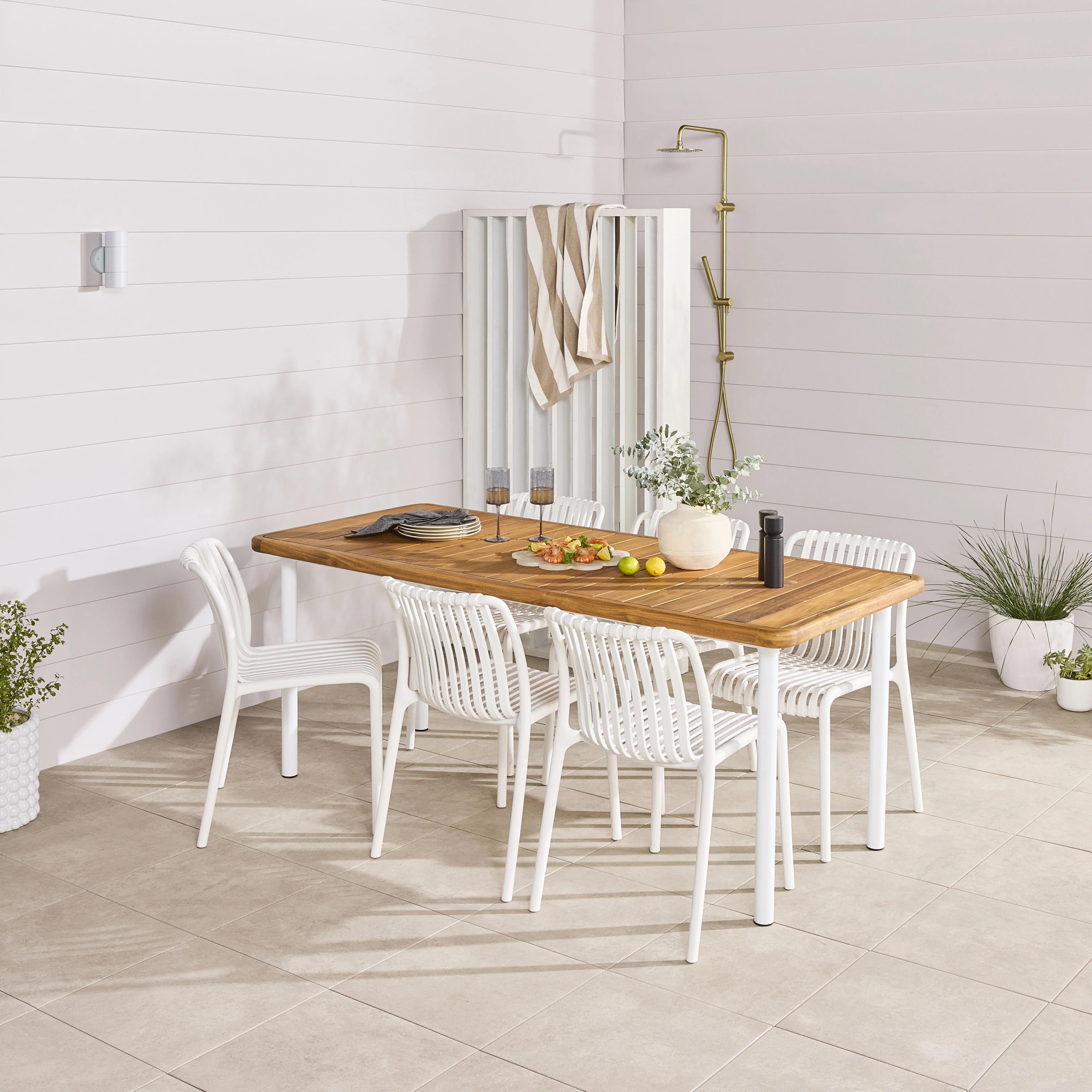 Ellie Outdoor Dining Table 200cm White - Image 12