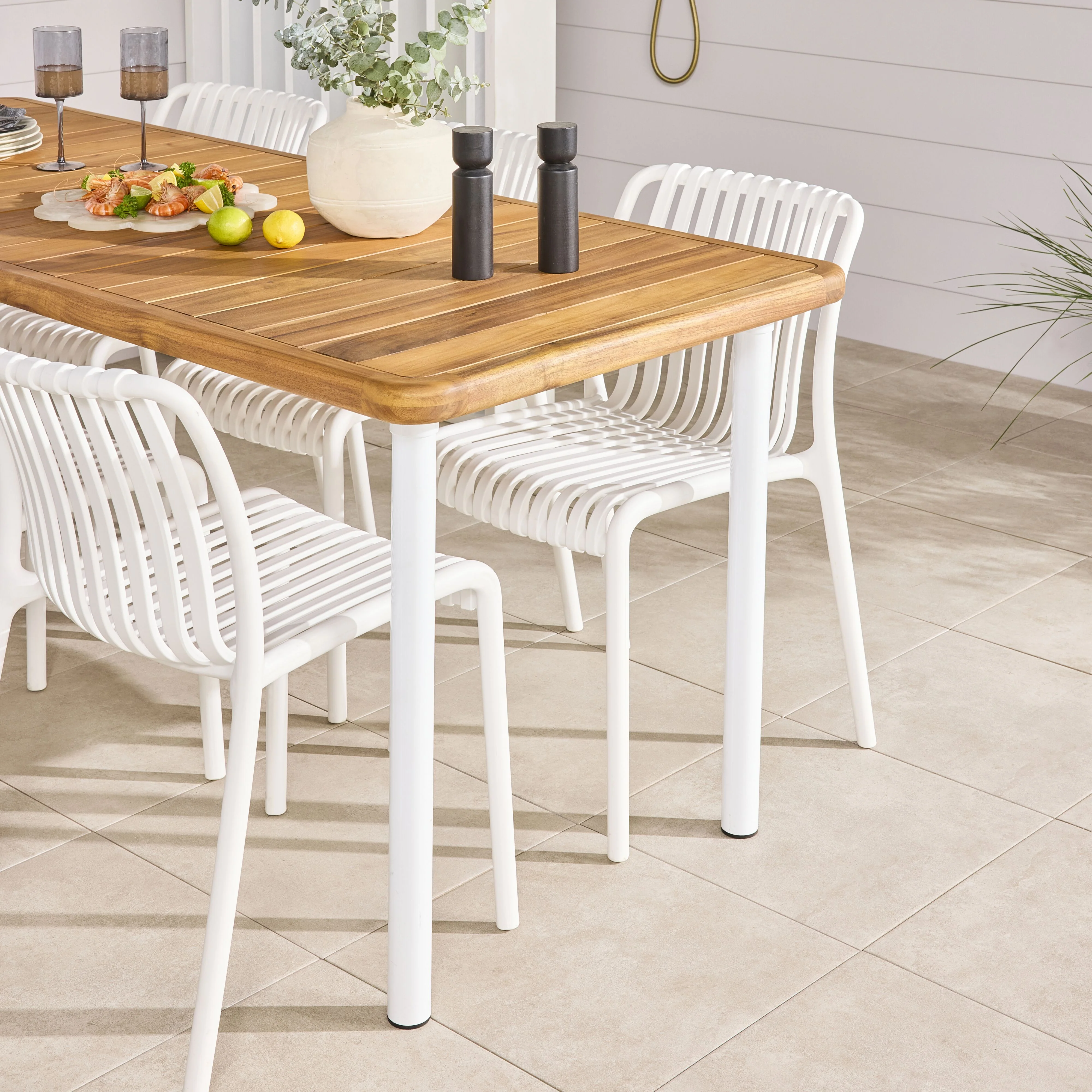 Ellie Outdoor Dining Table 200cm White - Image 13