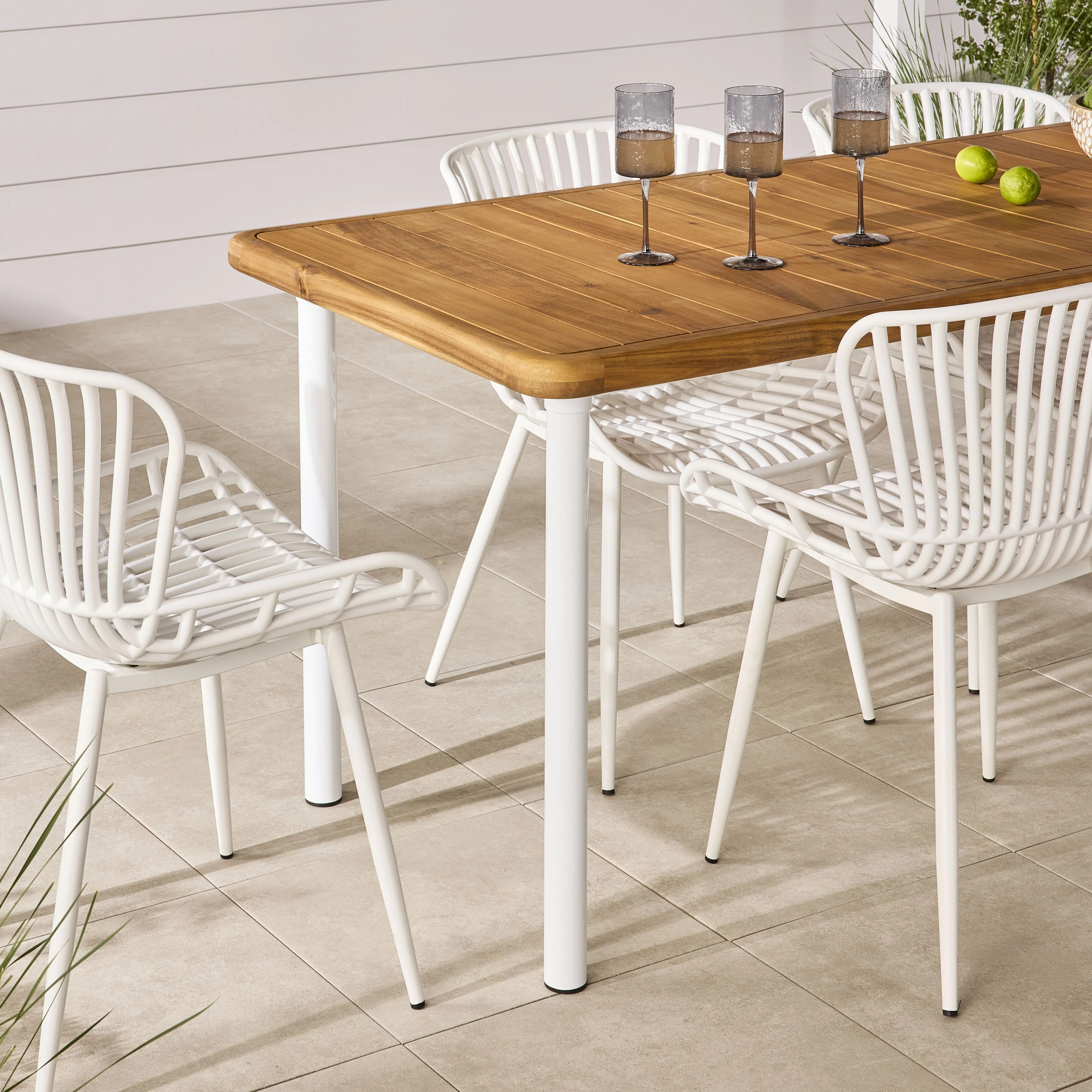 Ellie Outdoor Dining Table 200cm White - Image 7