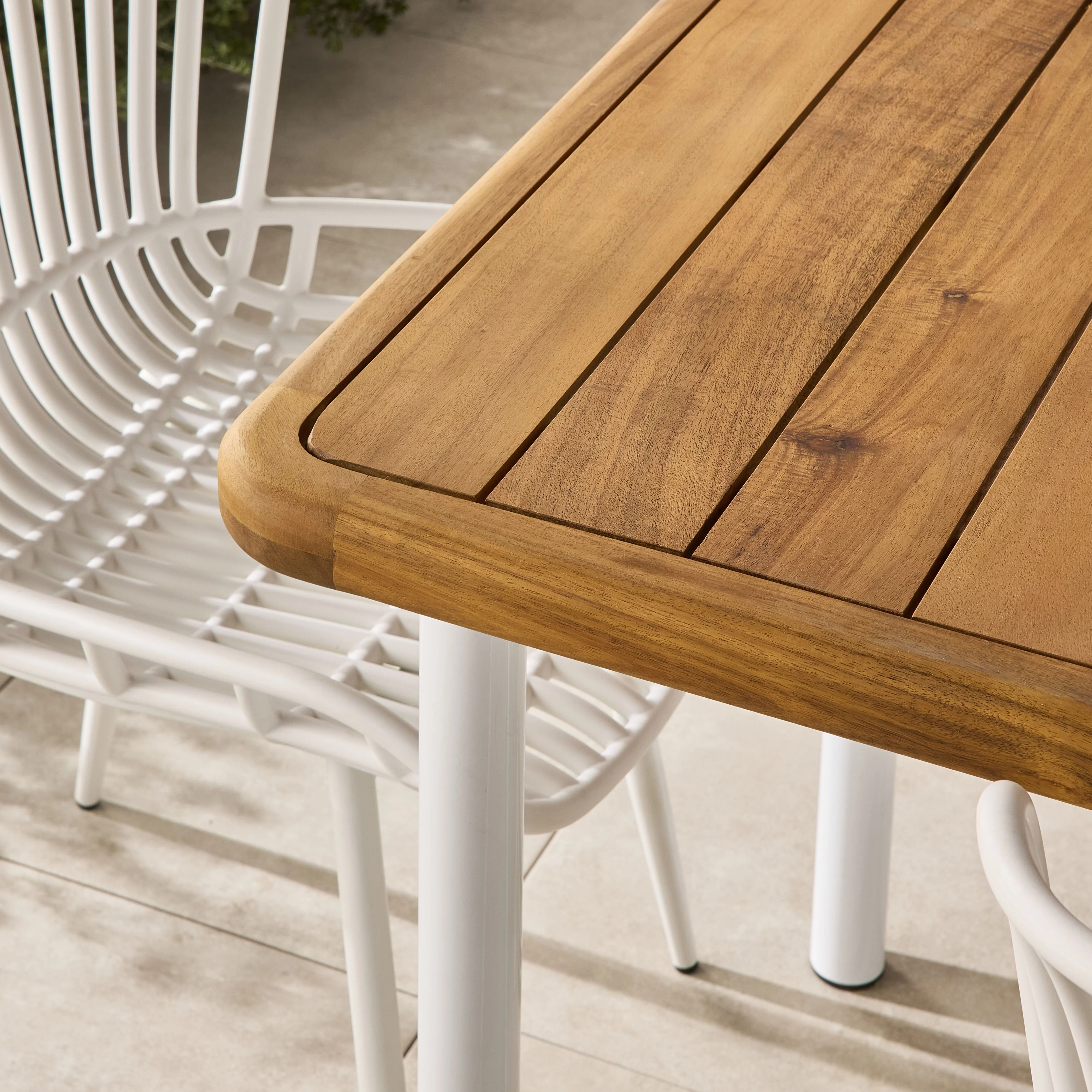 Ellie Outdoor Dining Table 200cm White - Image 8