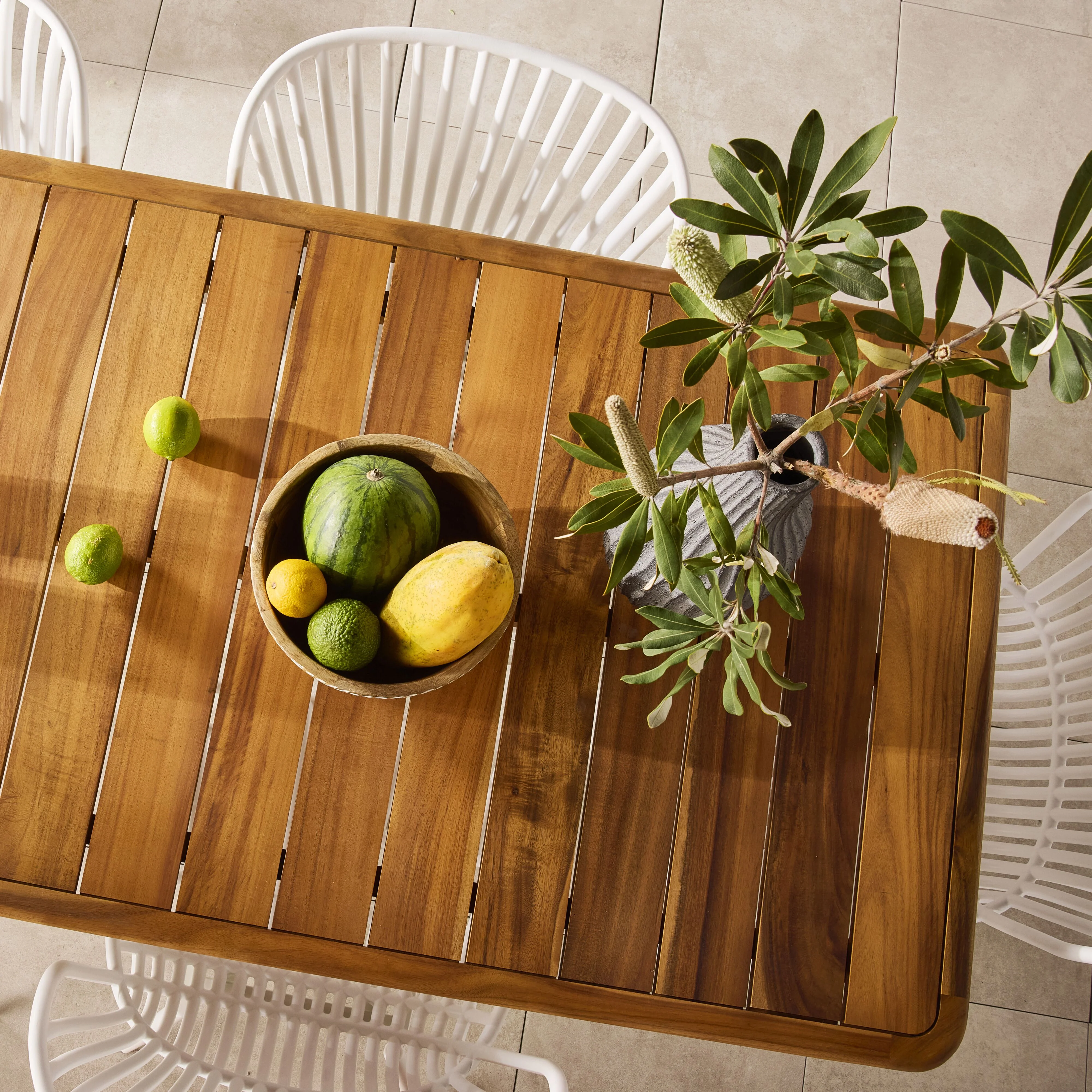 Ellie Outdoor Dining Table 200cm White - Image 9