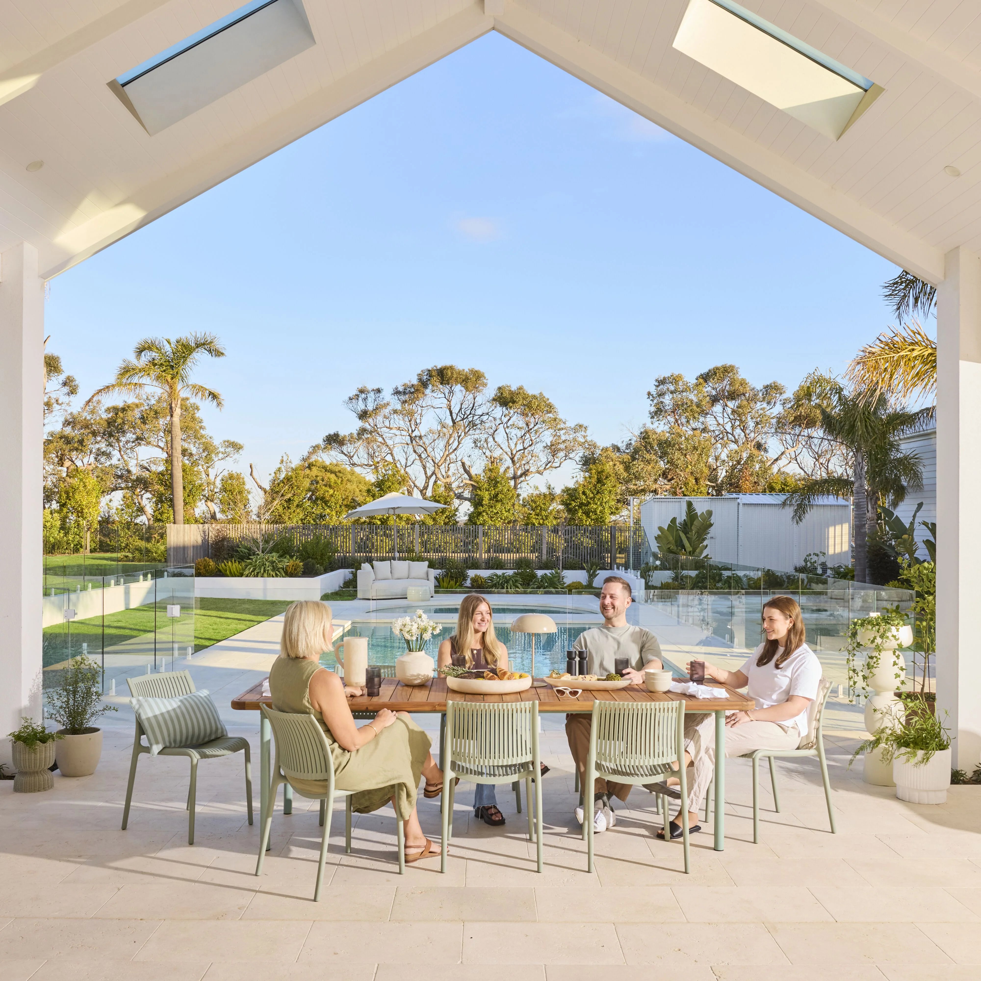 Ellie Outdoor Dining Table 260cm Smoke Green - Image 4