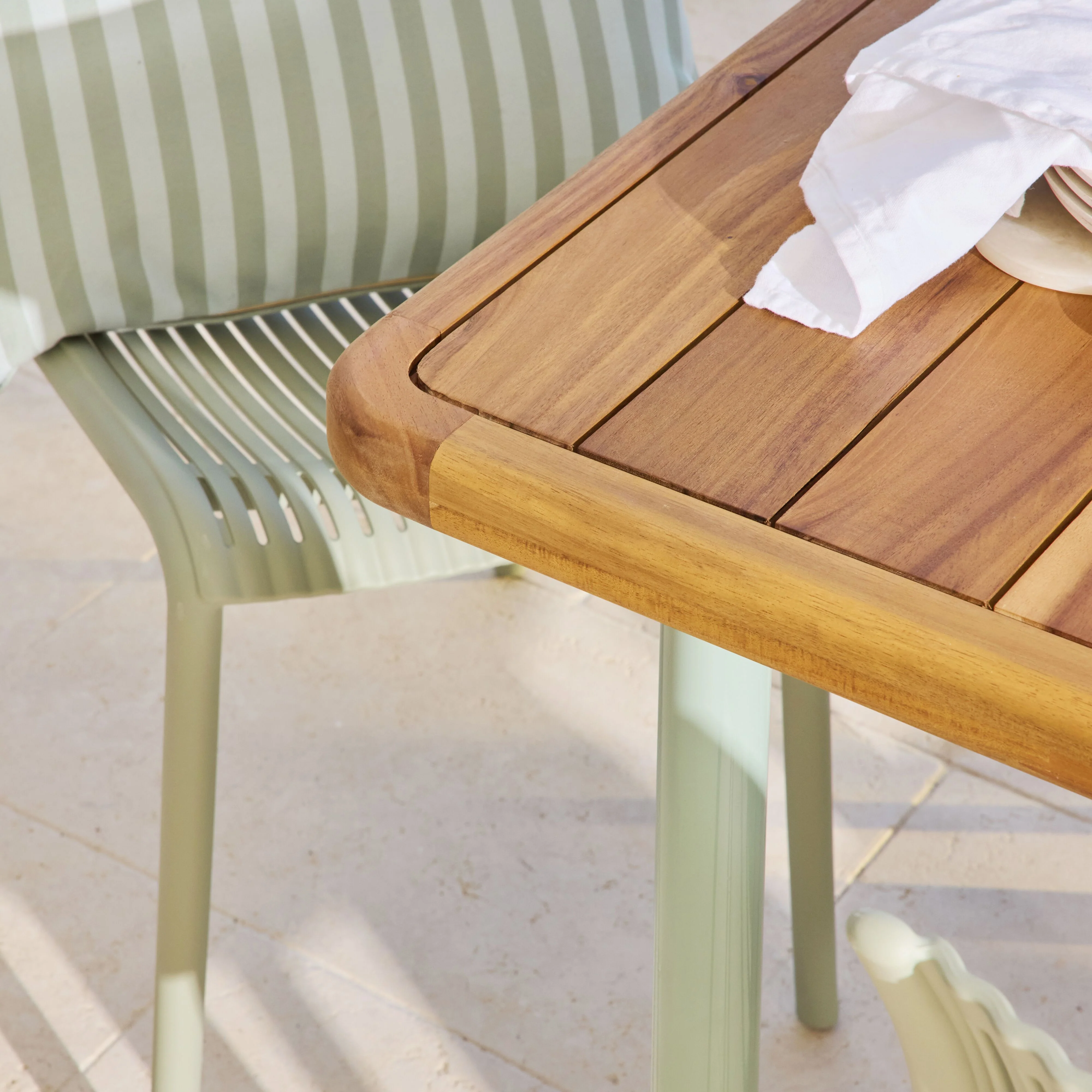 Ellie Outdoor Dining Table 260cm Smoke Green - Image 7