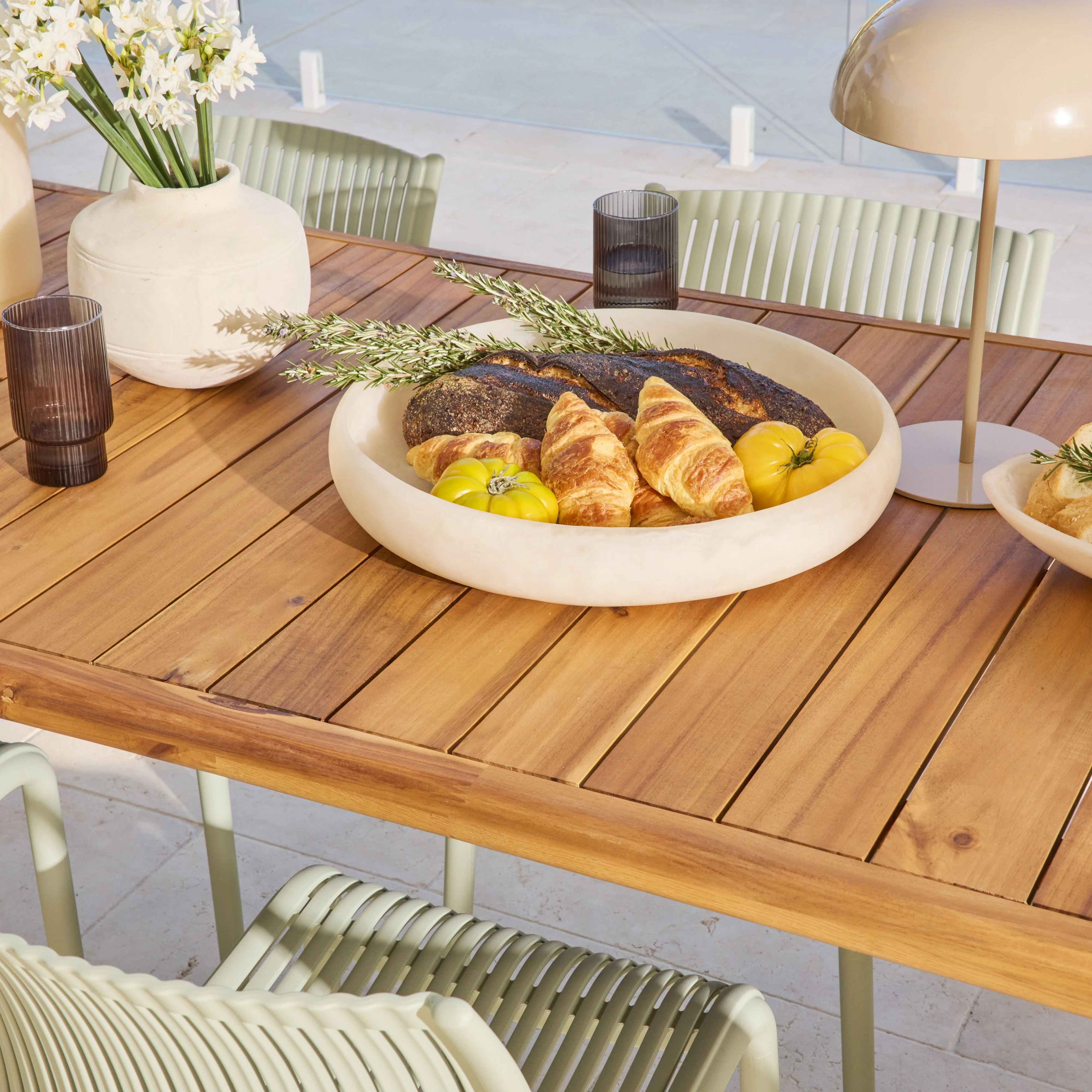 Ellie Outdoor Dining Table 260cm Smoke Green - Image 8