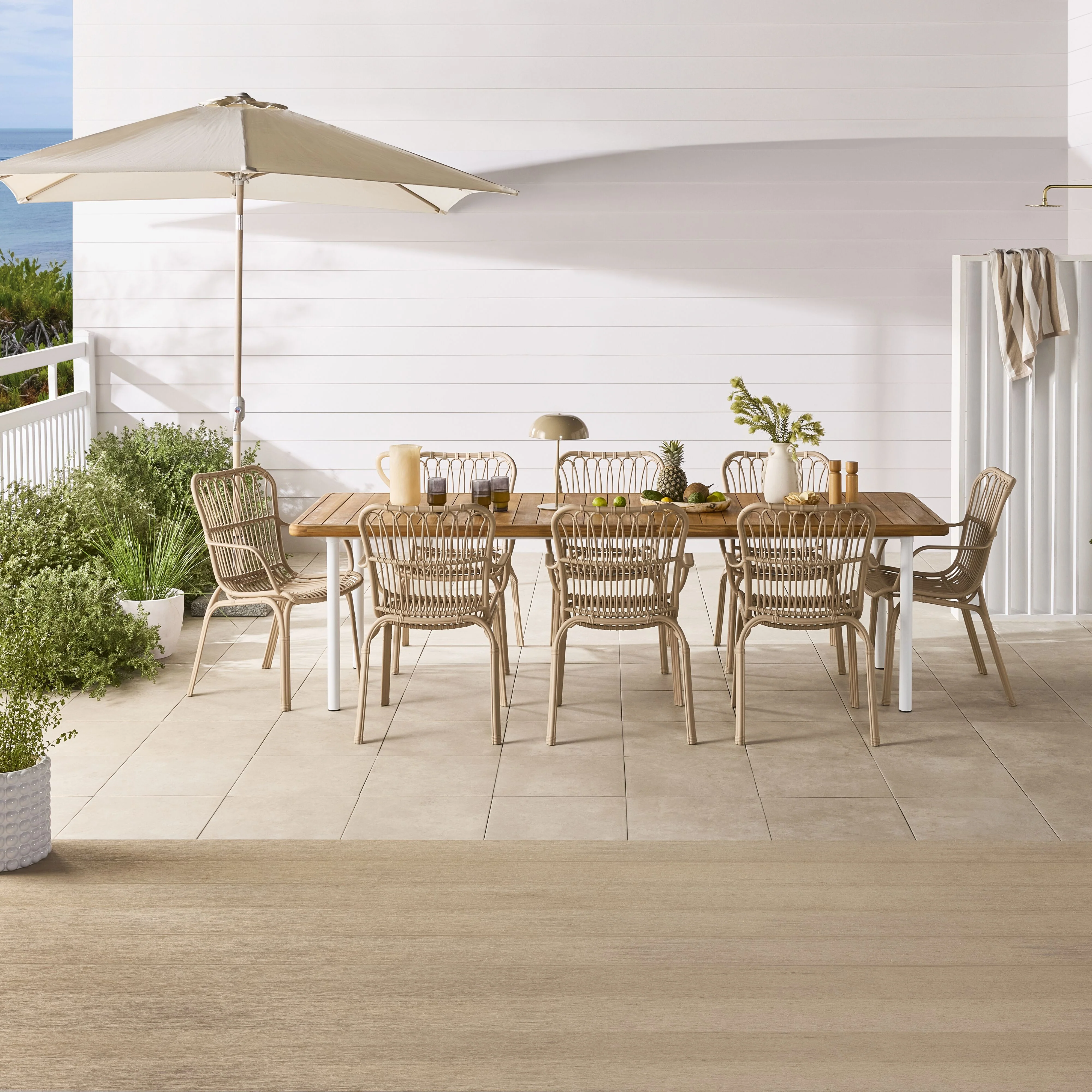 Ellie Outdoor Dining Table 260cm White - Image 4
