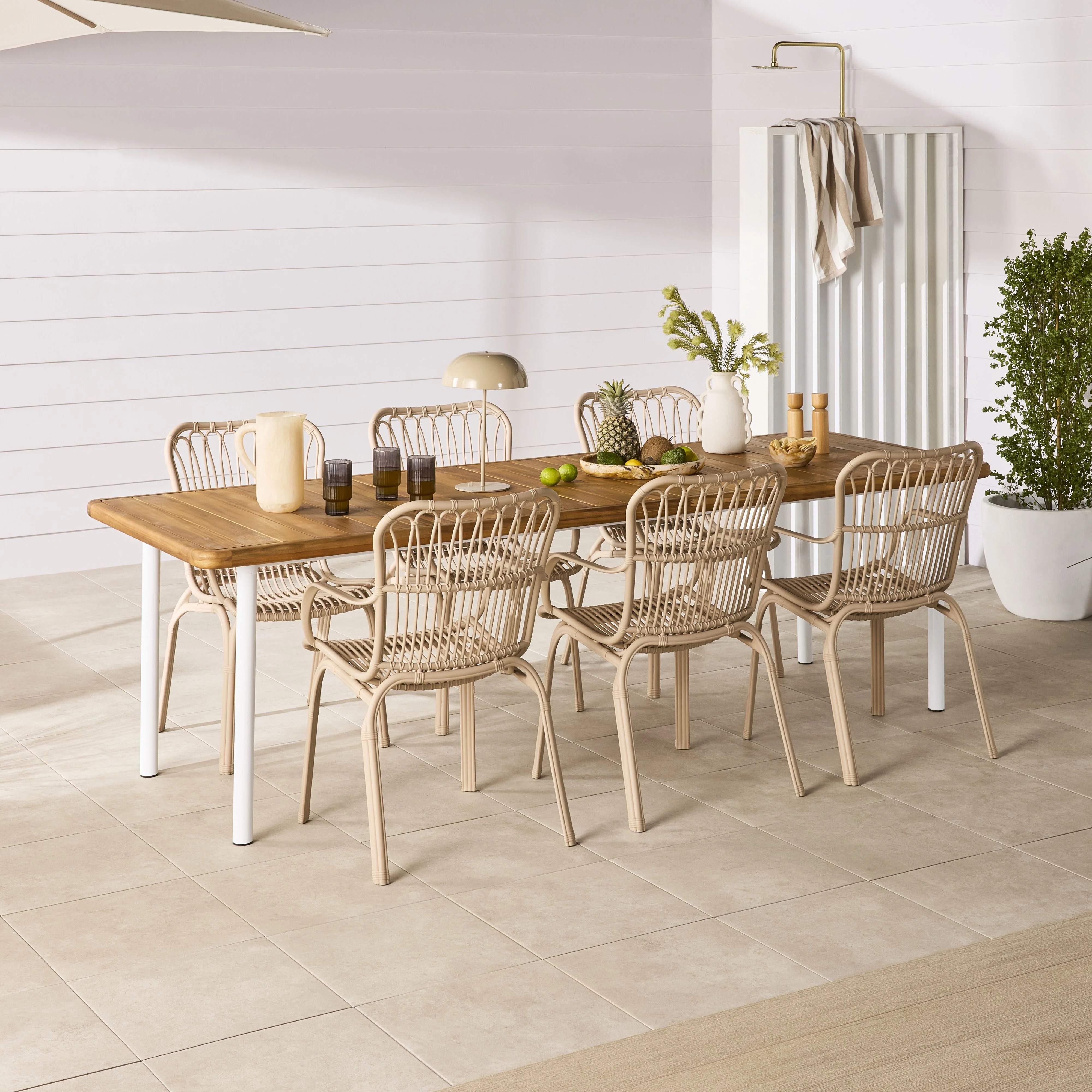 Ellie Outdoor Dining Table 260cm White - Image 5