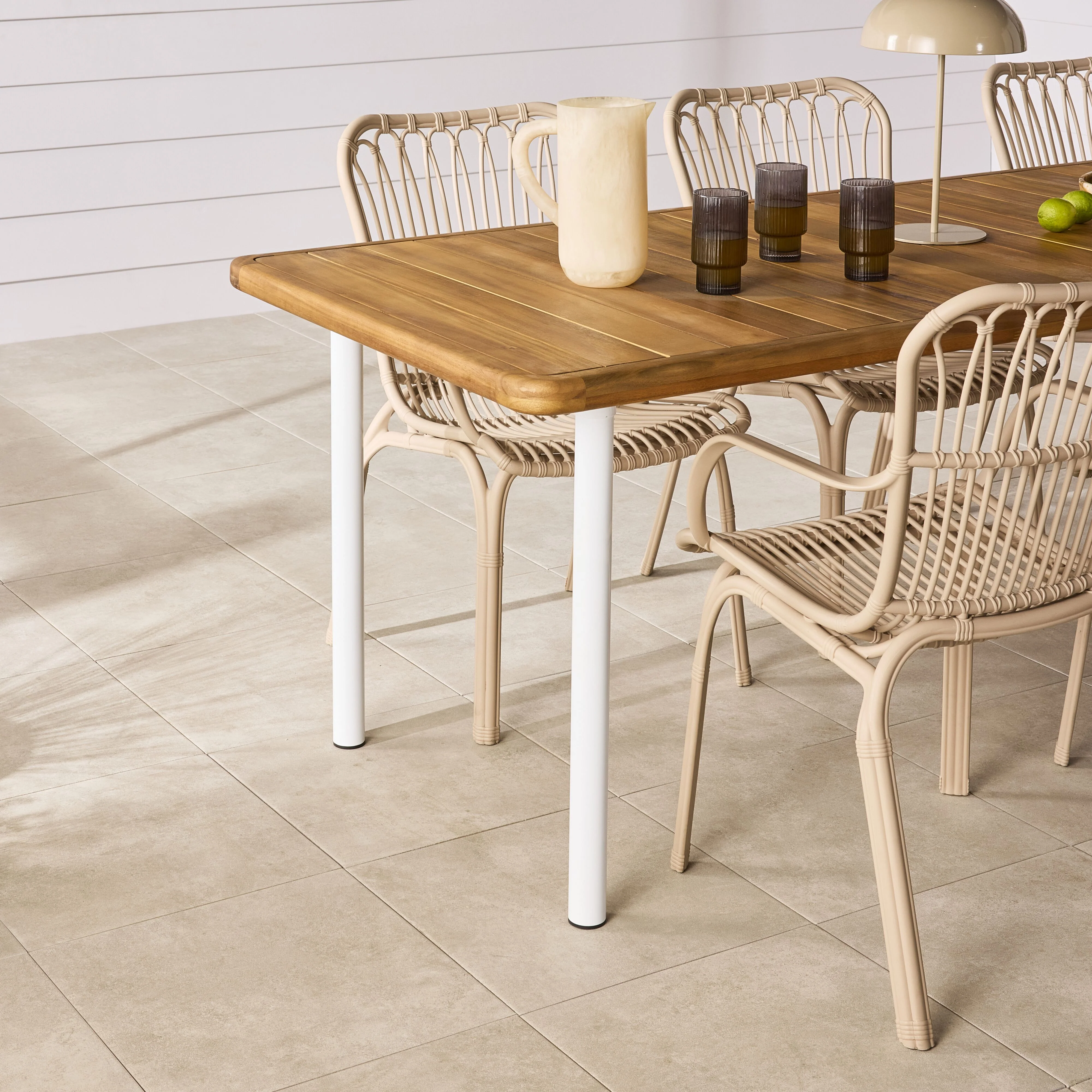 Ellie Outdoor Dining Table 260cm White - Image 6
