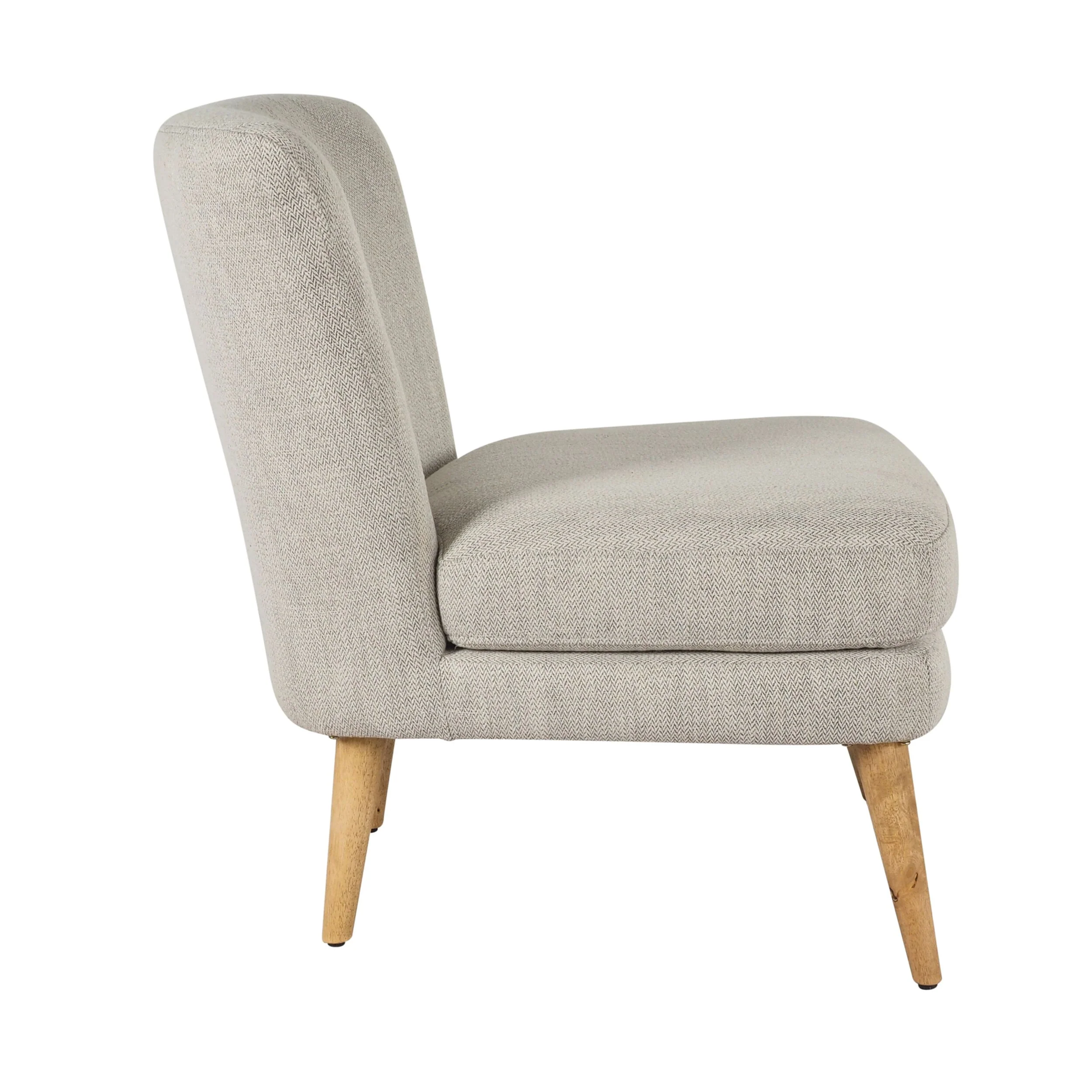 Ellis Weave Occasional Chair Herringbone Grey - Image 3