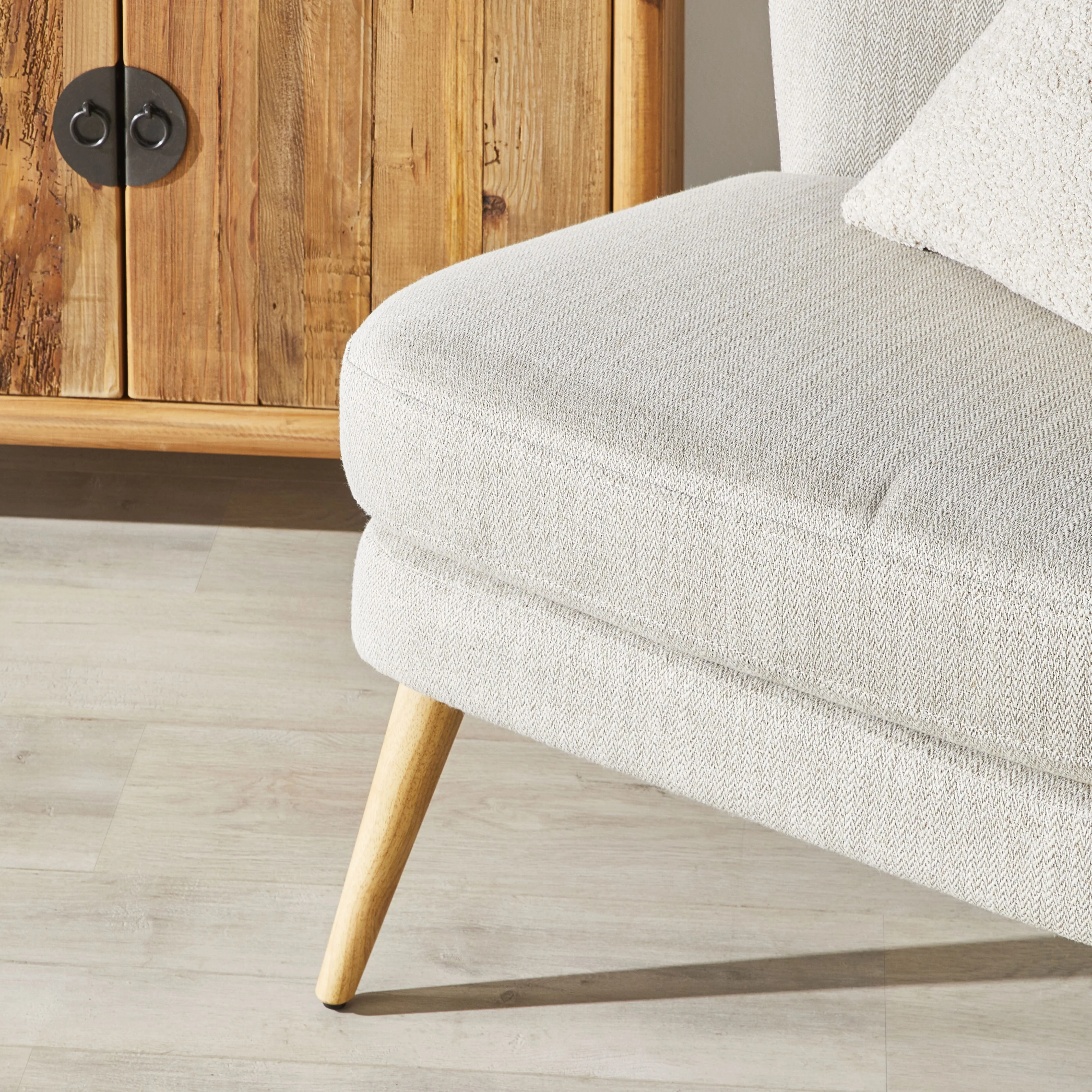 Ellis Weave Occasional Chair Herringbone Grey - Image 8
