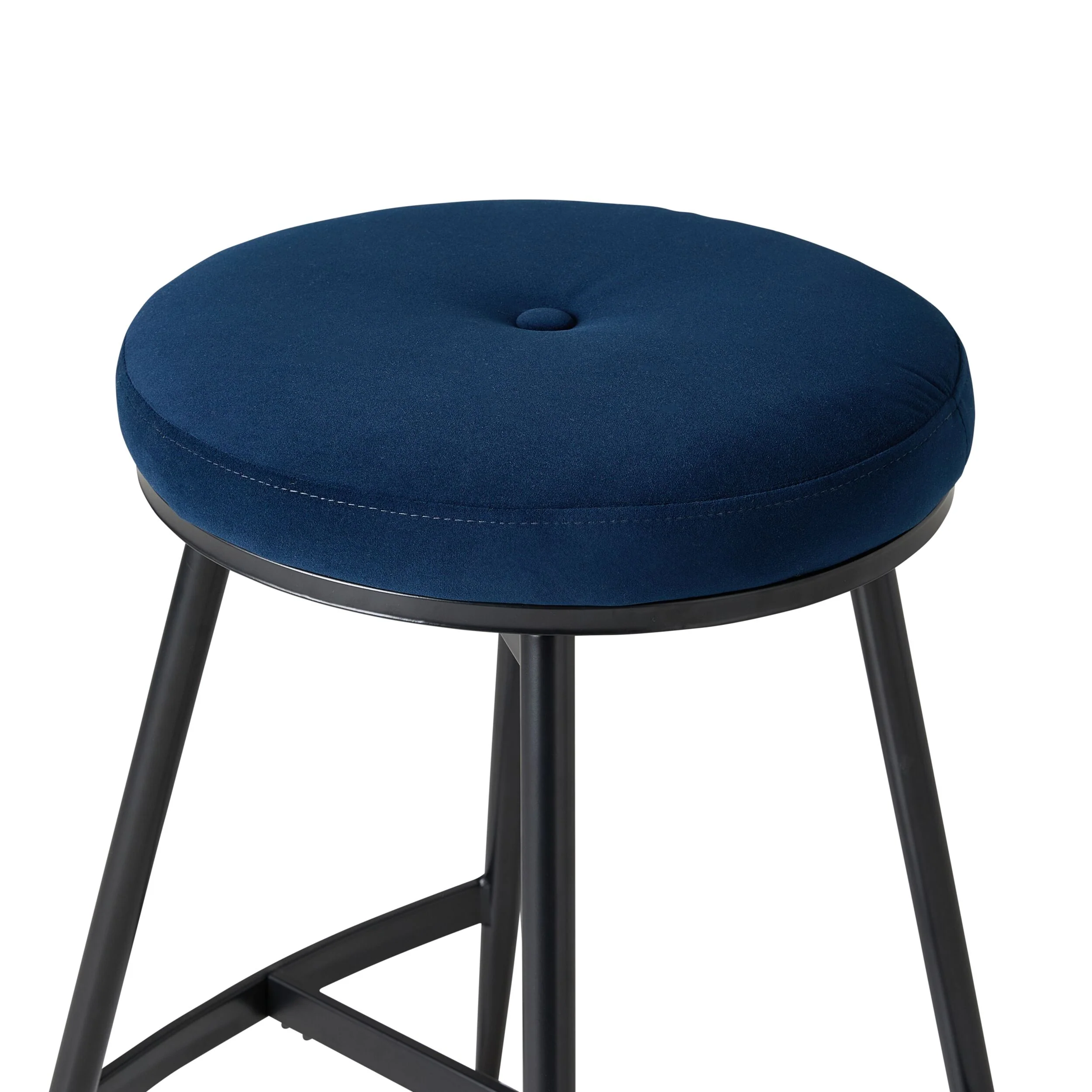 Ember Velvet Swivel Bar Stool Navy - Image 3
