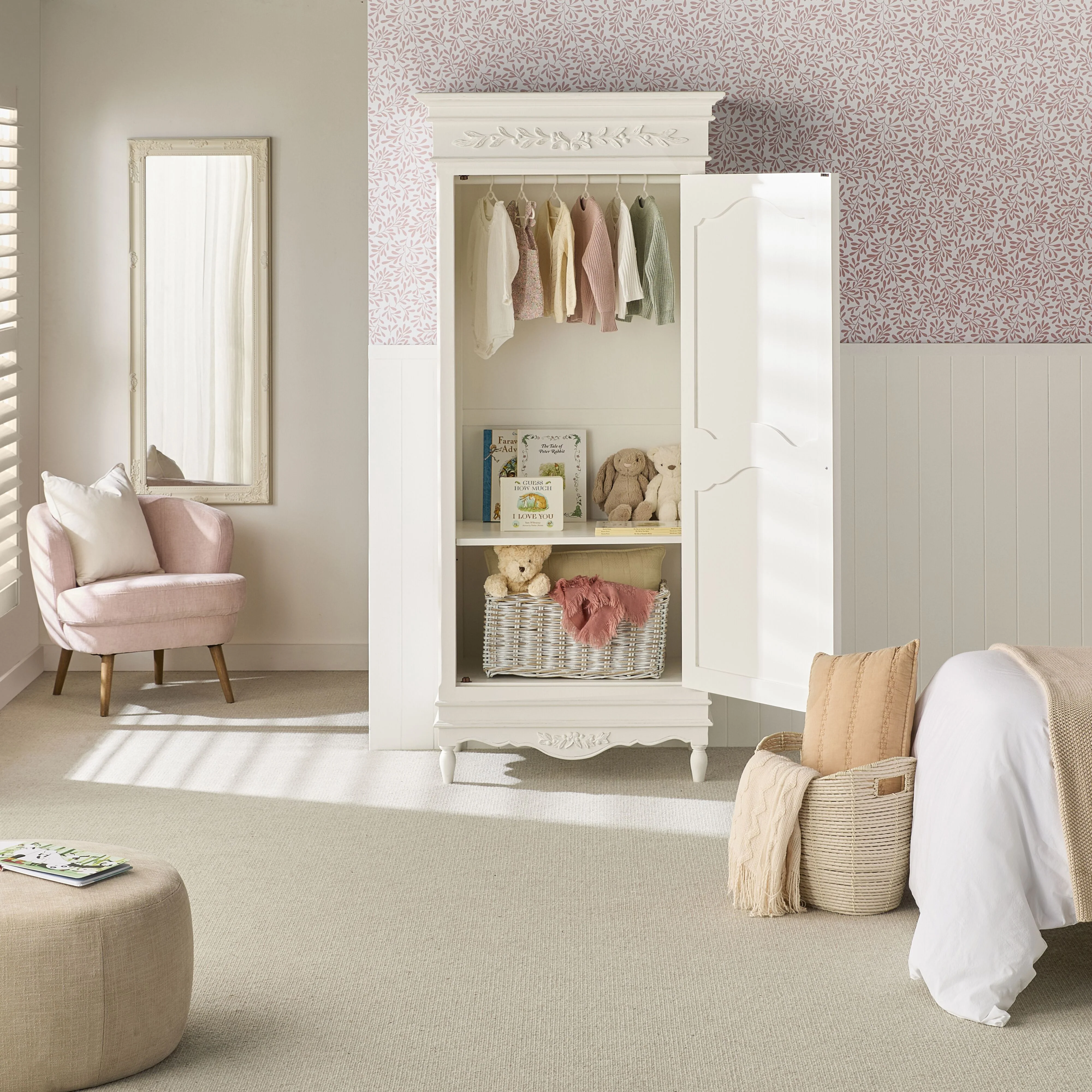 Emilie 1 Door Wardrobe - Image 9