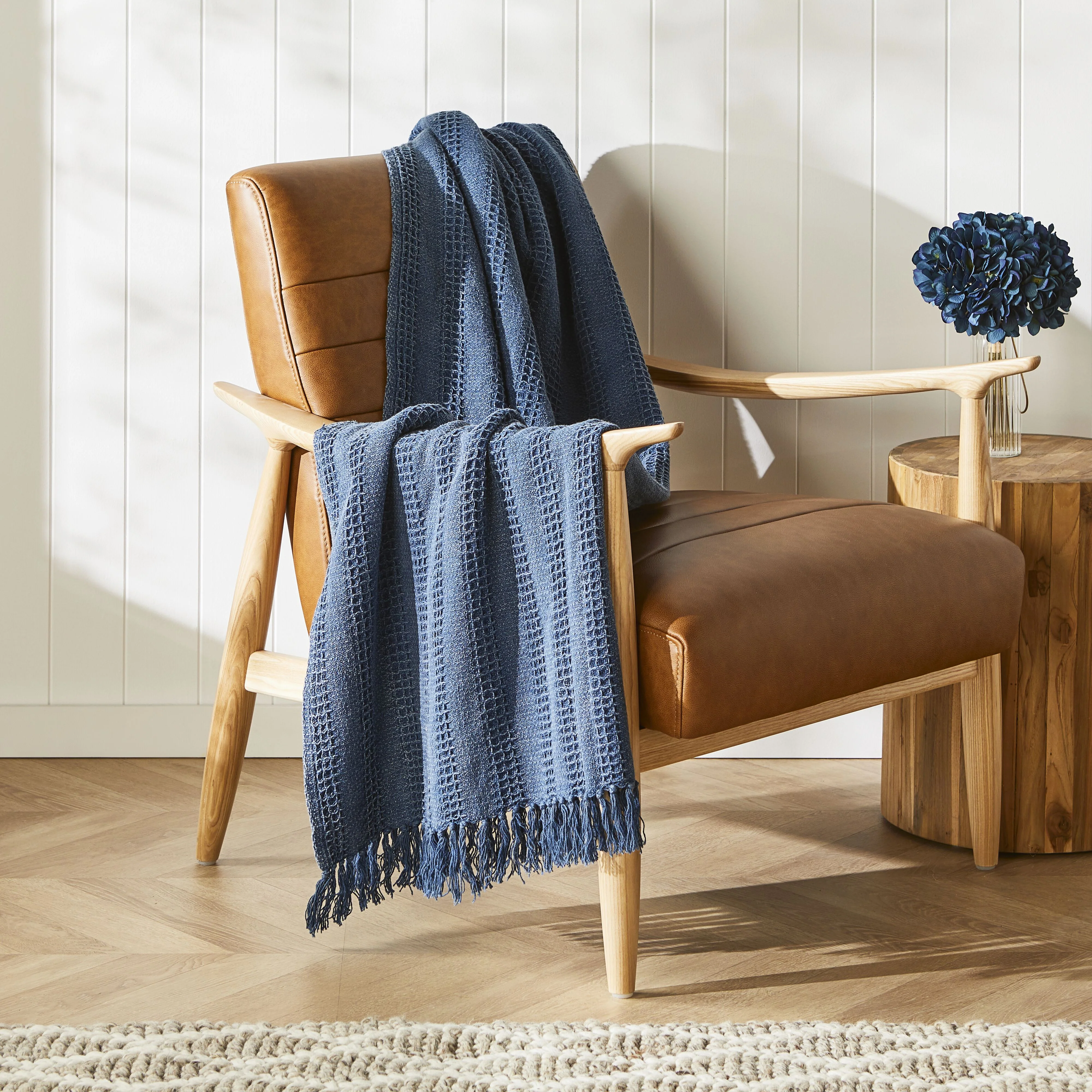 Everly Stonewash Blue Throw 200x140cm - Image 5