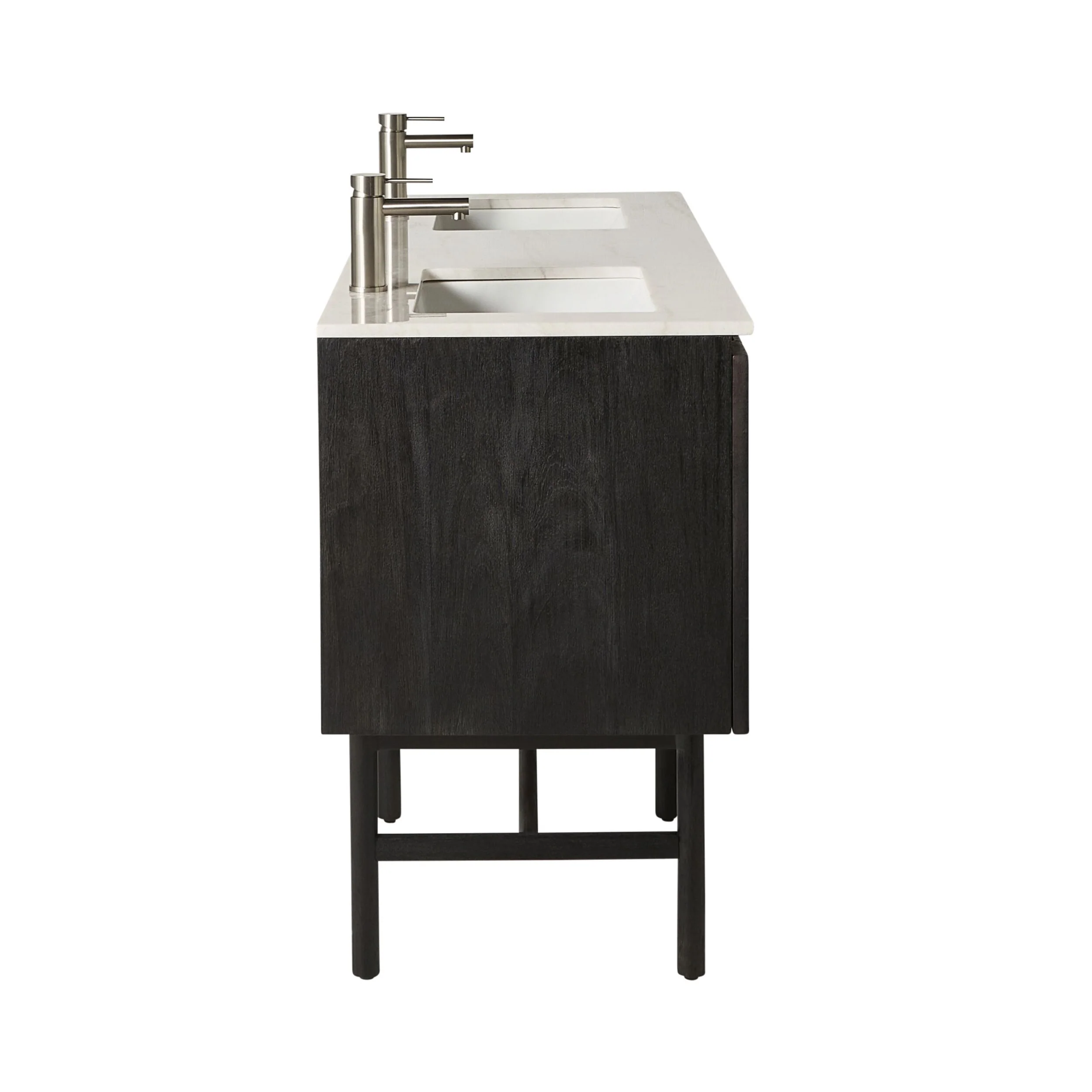 Ezra Double Bathroom Vanity Mahogany with Stone Top 1510mm Package - Image 4