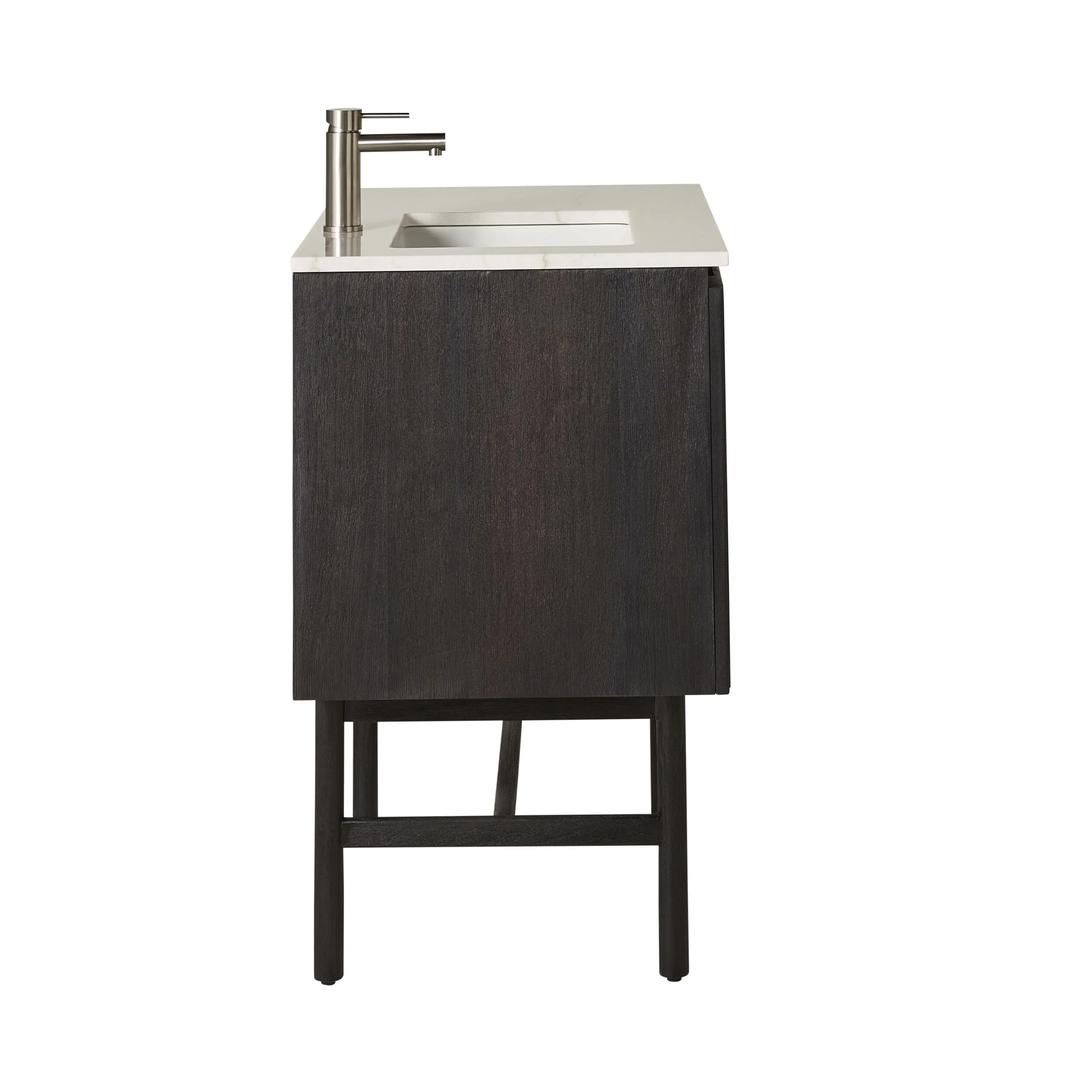 Ezra Single Bathroom Vanity Mahogany with Stone Top 910mm Package - Image 4