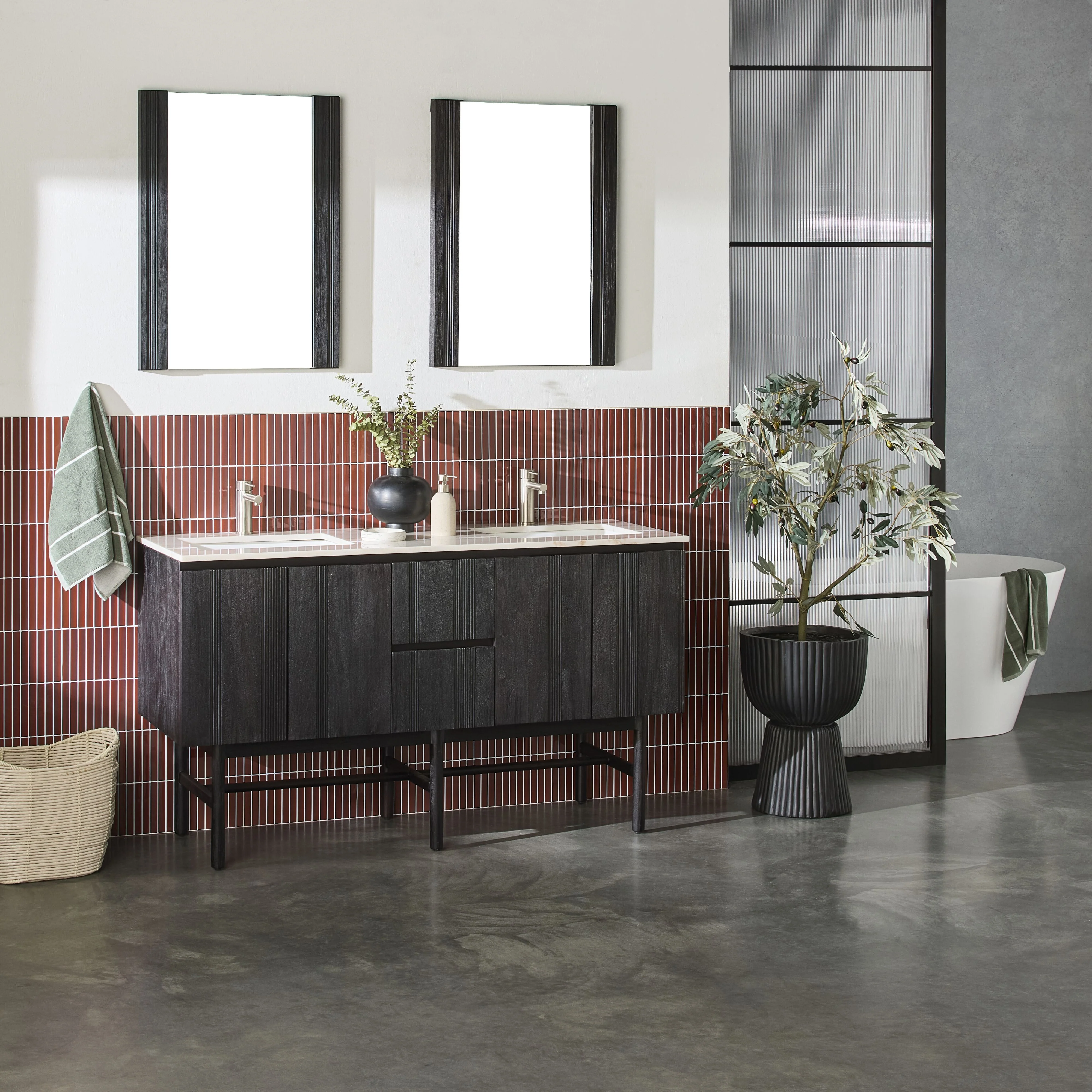 Ezra Vanity Mirror Espresso 600x800mm - Image 7