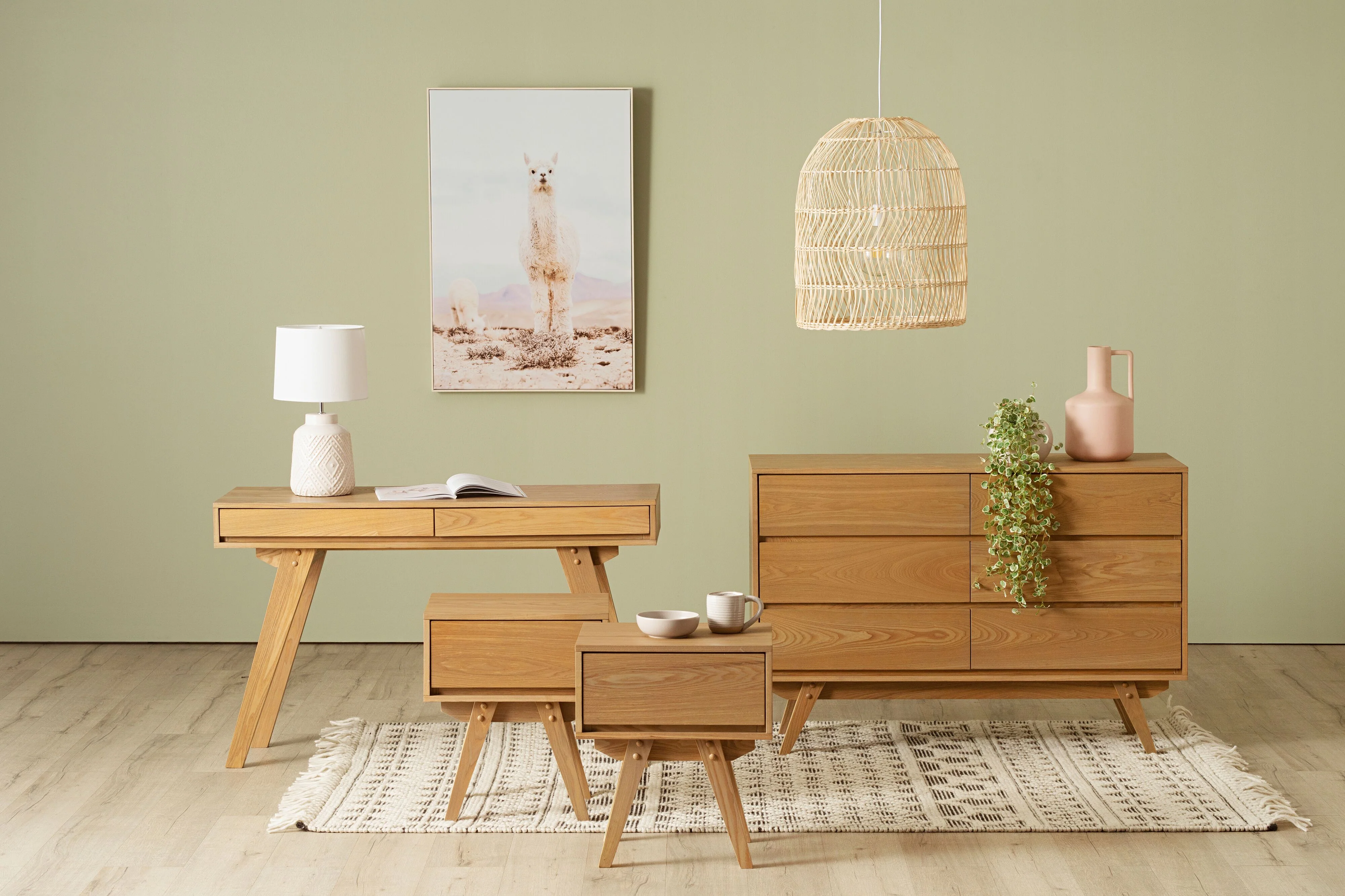 Farrow 2 Drawer Writing Desk - Image 9
