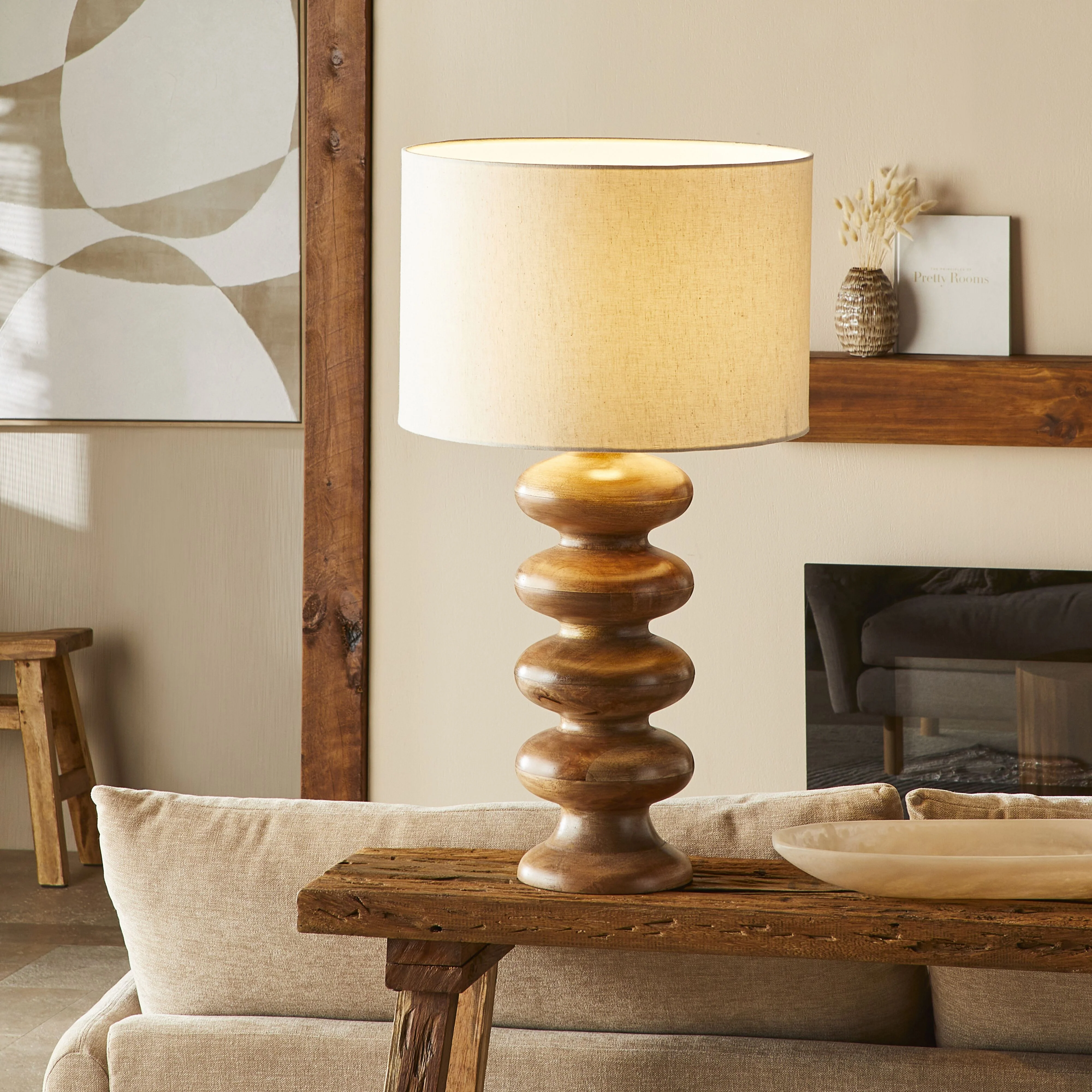Fatima Wooden Table Lamp 80cm - Image 5