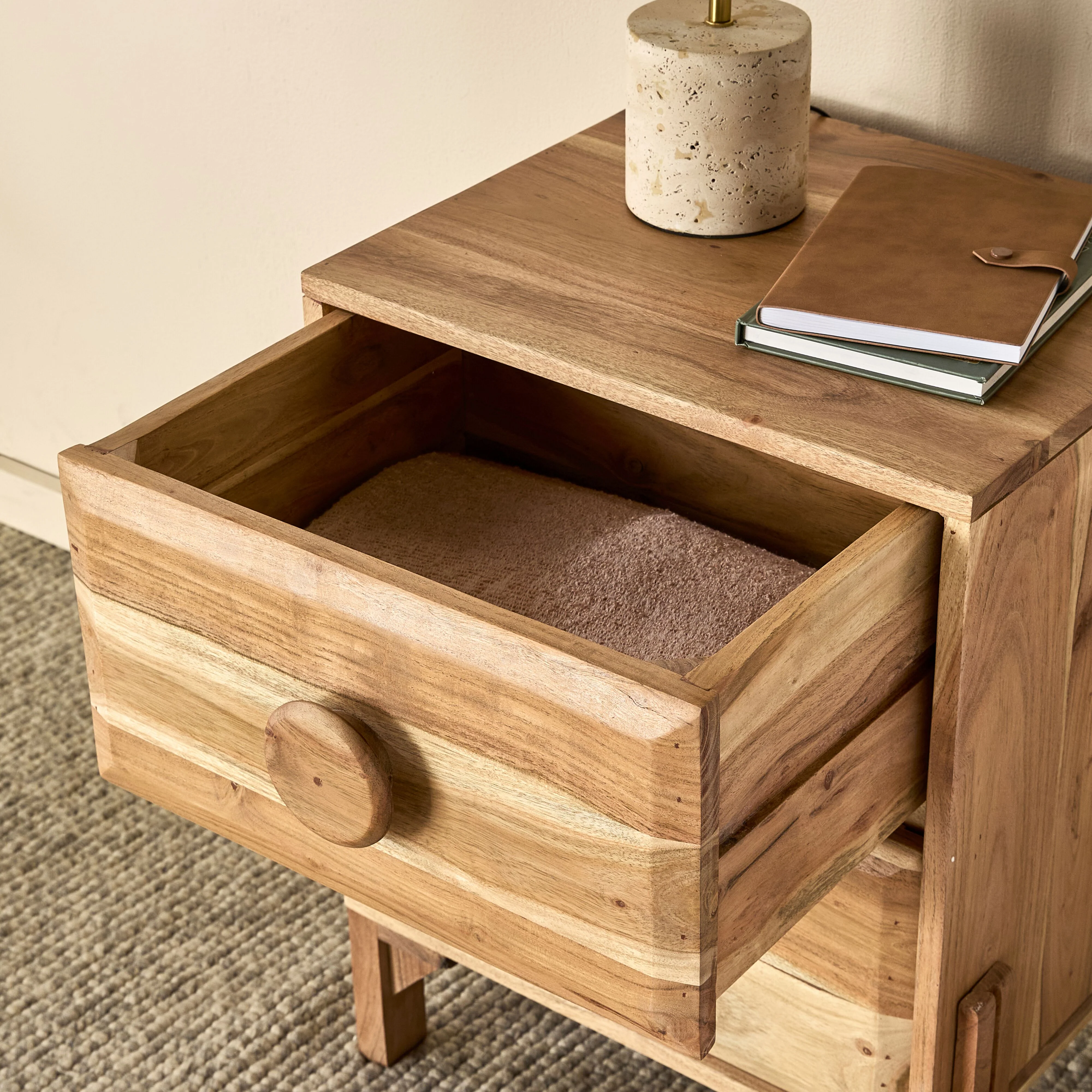 Fig 2 Drawer Bedside Table - Image 10