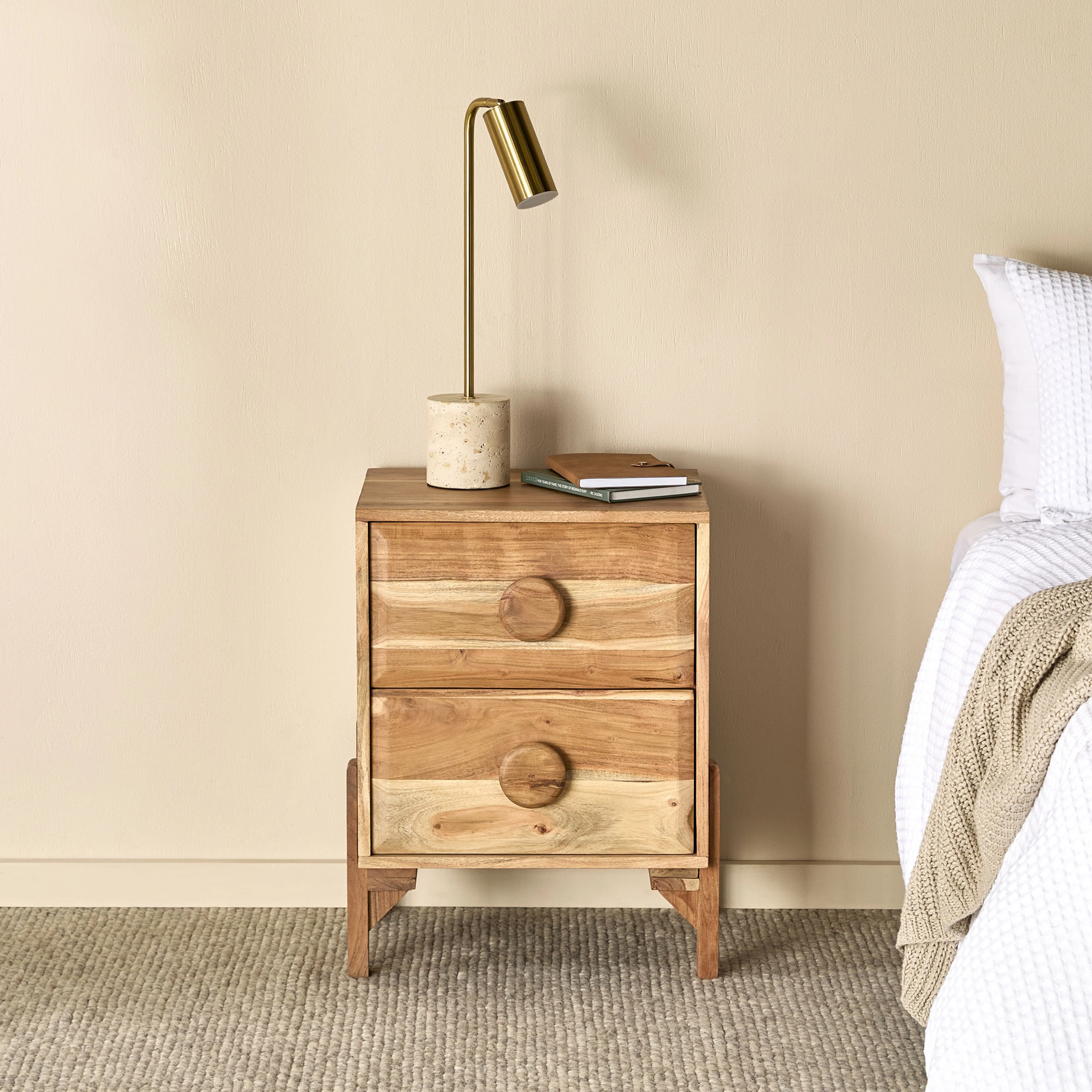 Fig 2 Drawer Bedside Table - Image 8