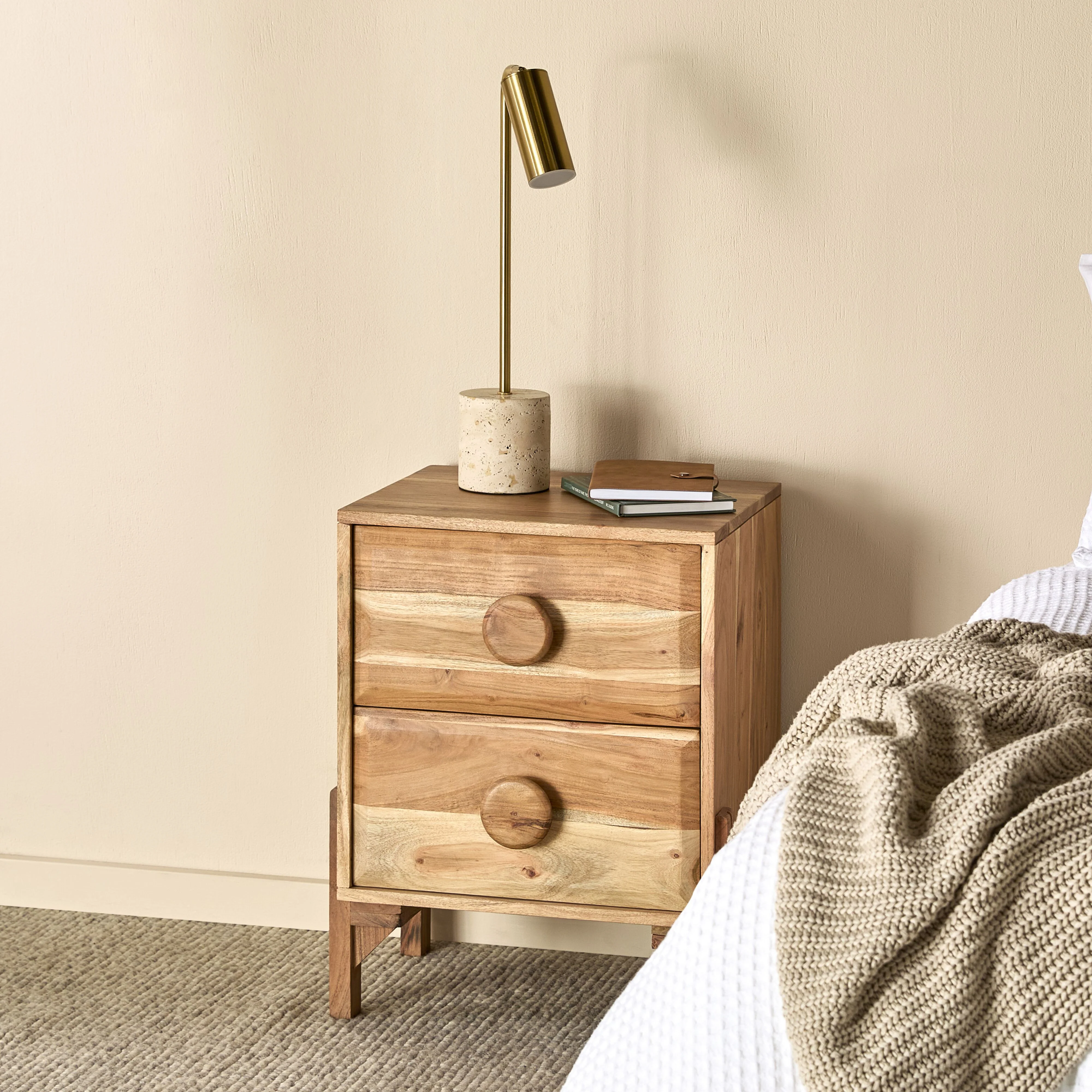 Fig 2 Drawer Bedside Table - Image 9