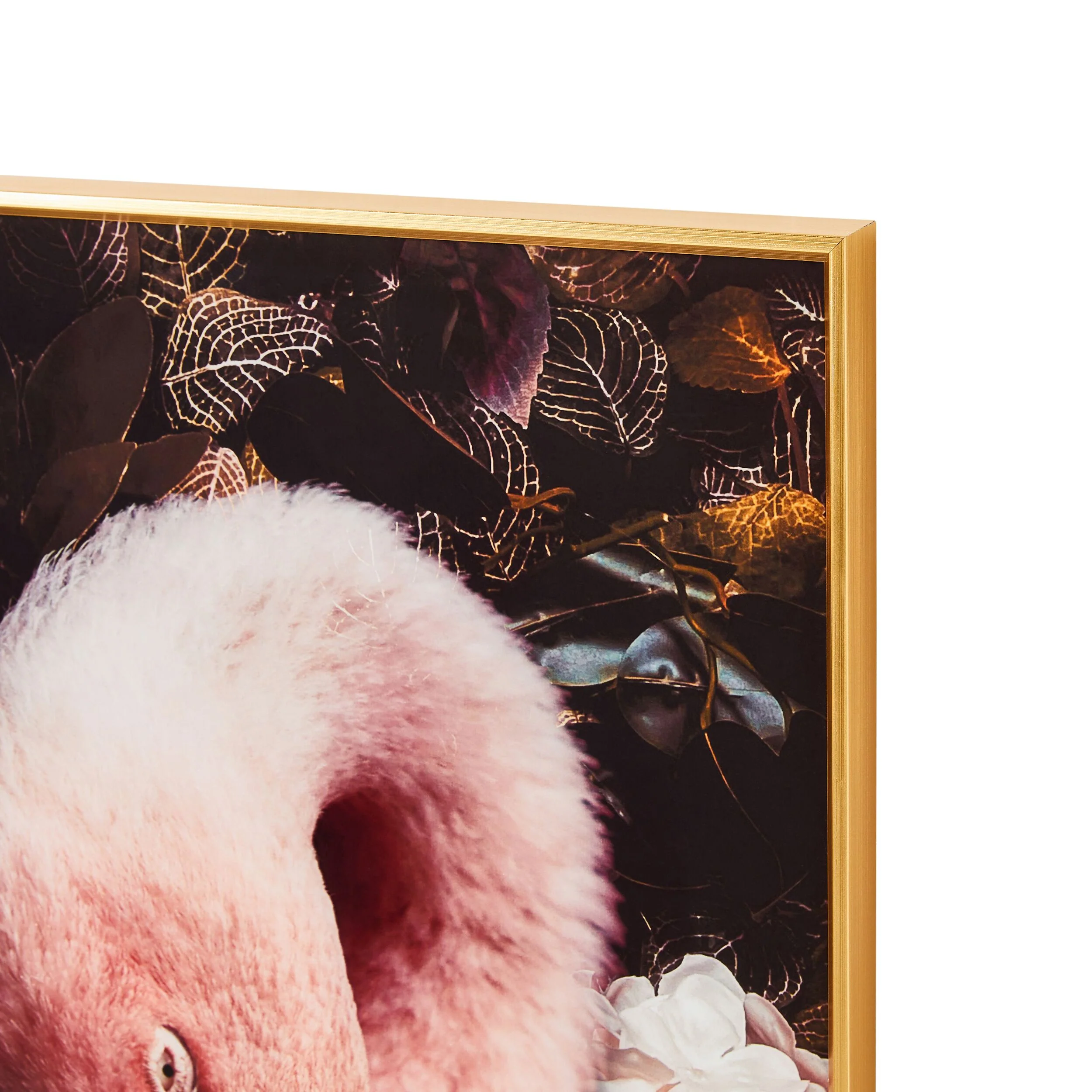 Flamingos Framed Glass Print 80x120cm - Image 3