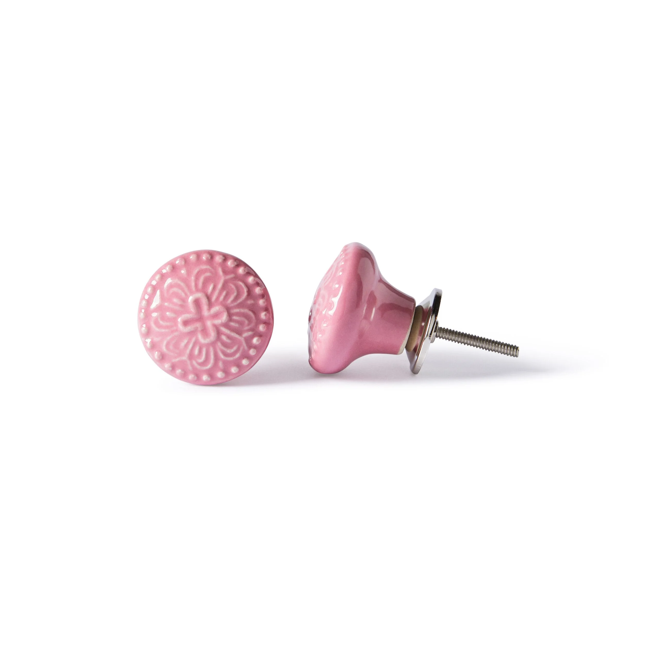 Fleur Ceramic Pink Knob 4.5cm - Image 2