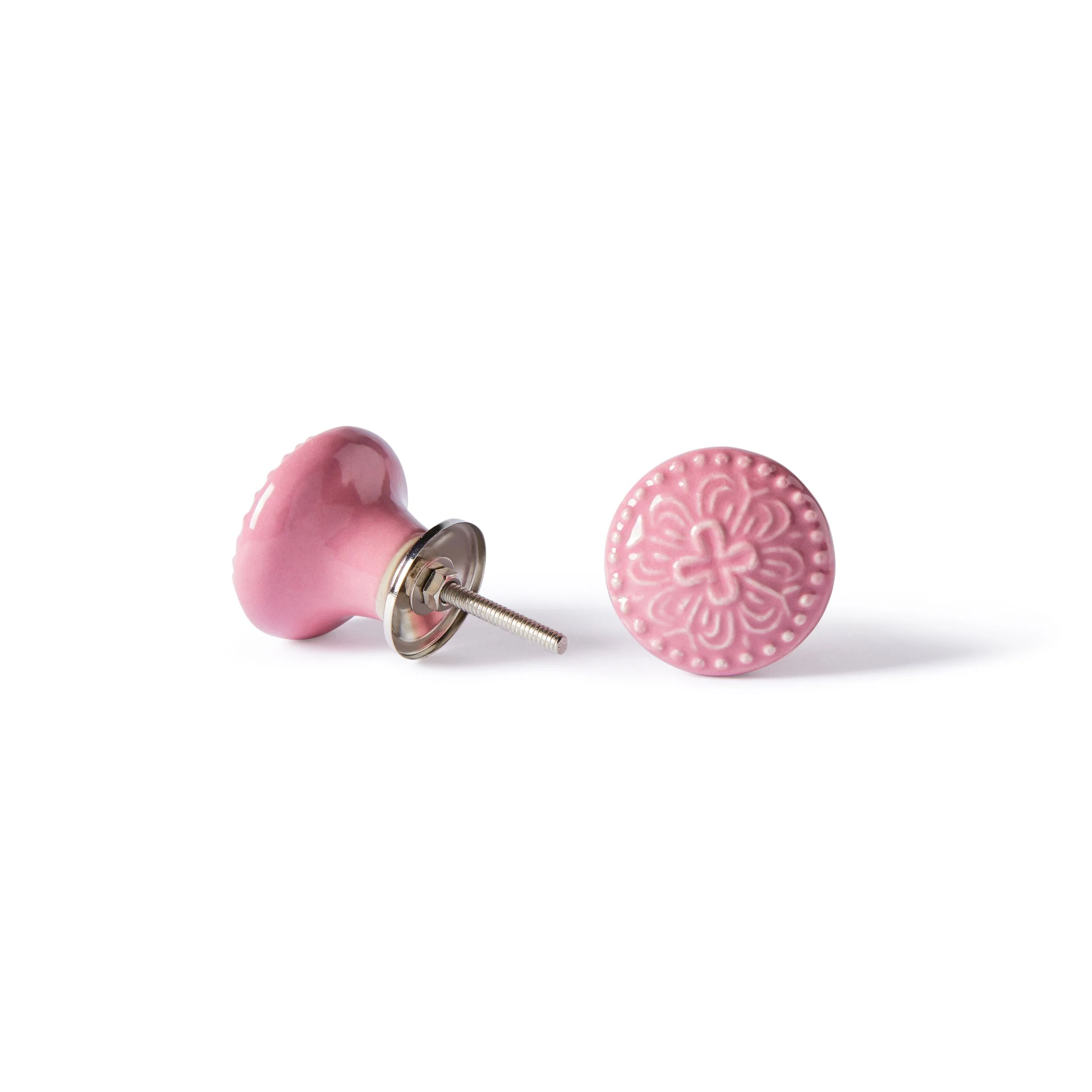 Fleur Ceramic Pink Knob 4.5cm - Image 3