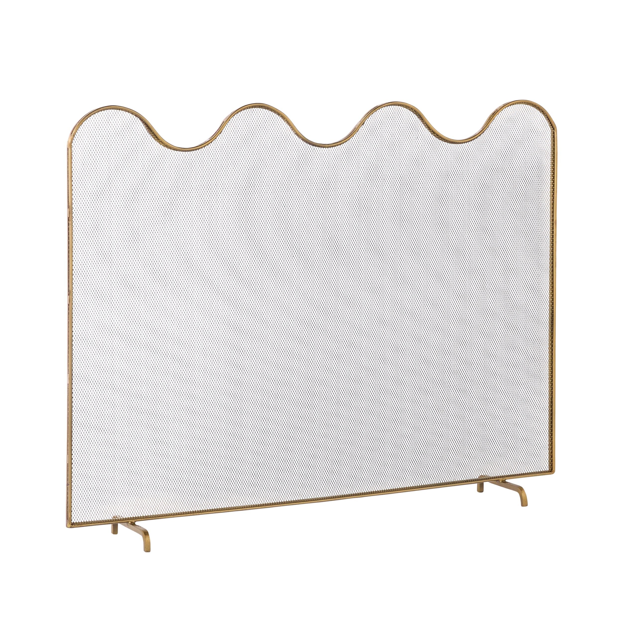Flo Fire Screen Brass Antique - Image 2