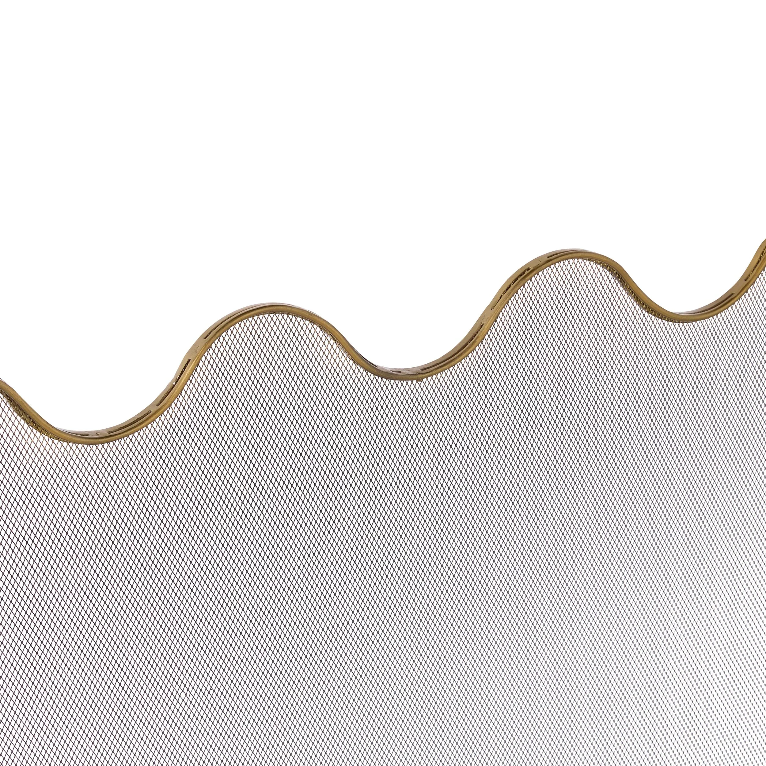Flo Fire Screen Brass Antique - Image 4