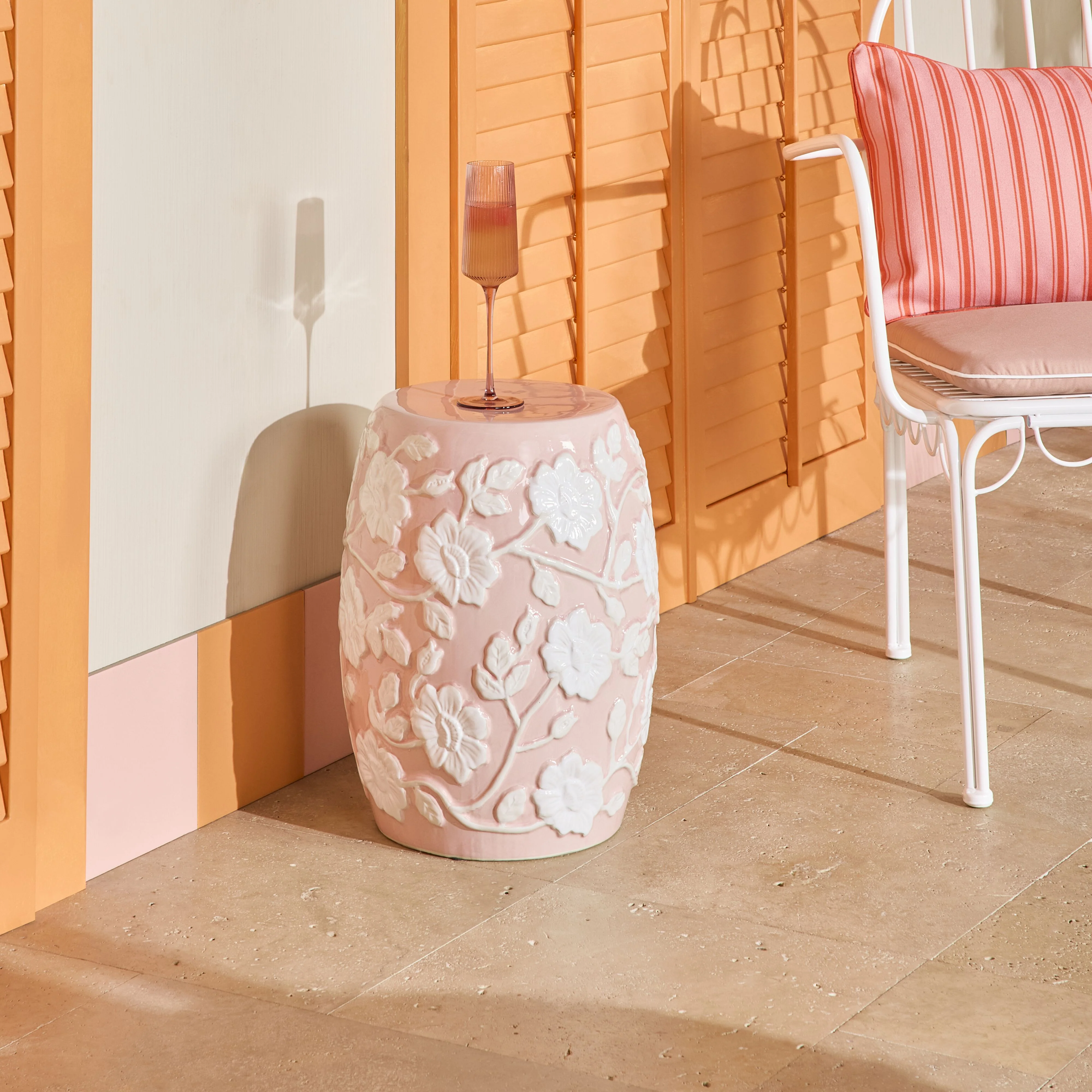 Flora Stool Pink - Image 4