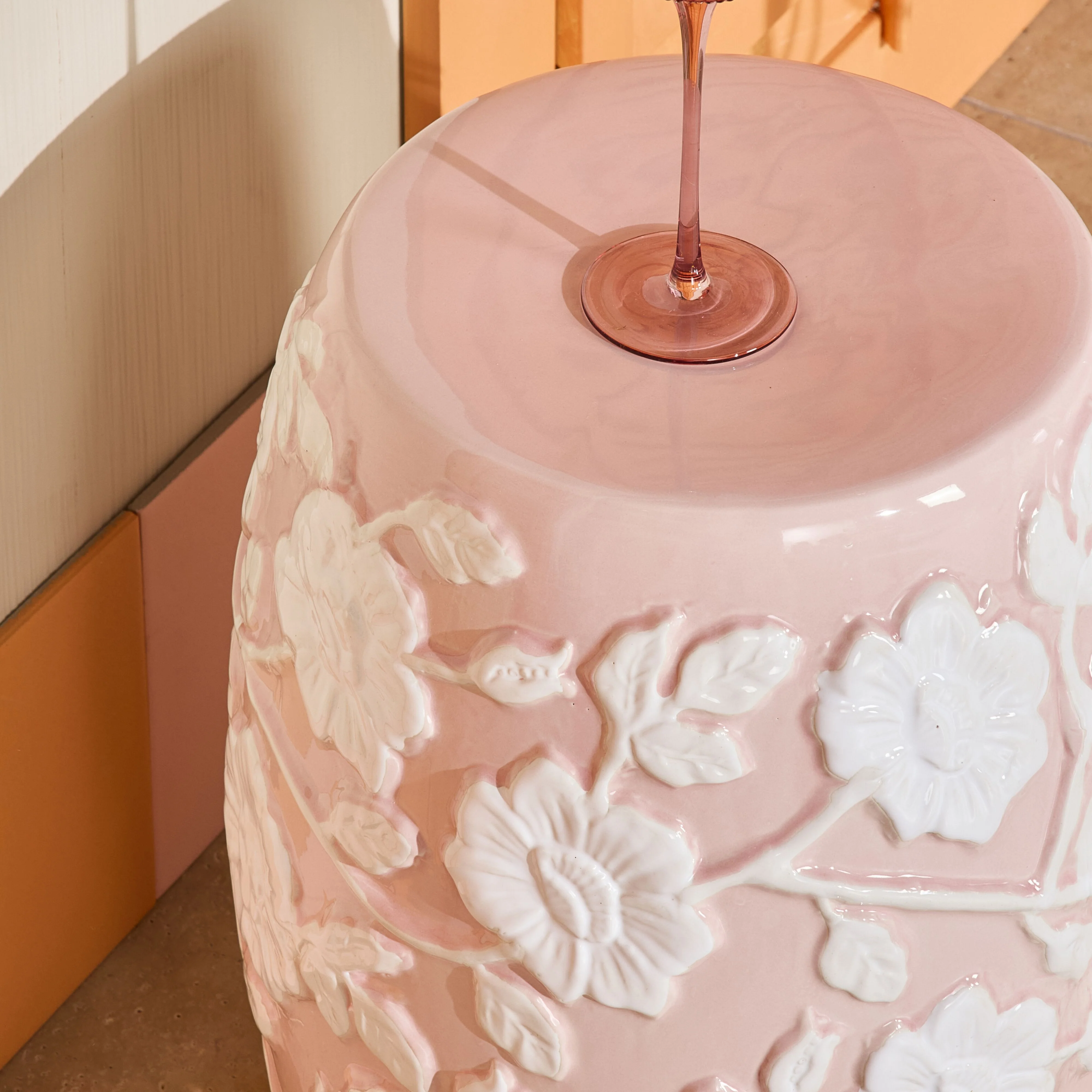 Flora Stool Pink - Image 5