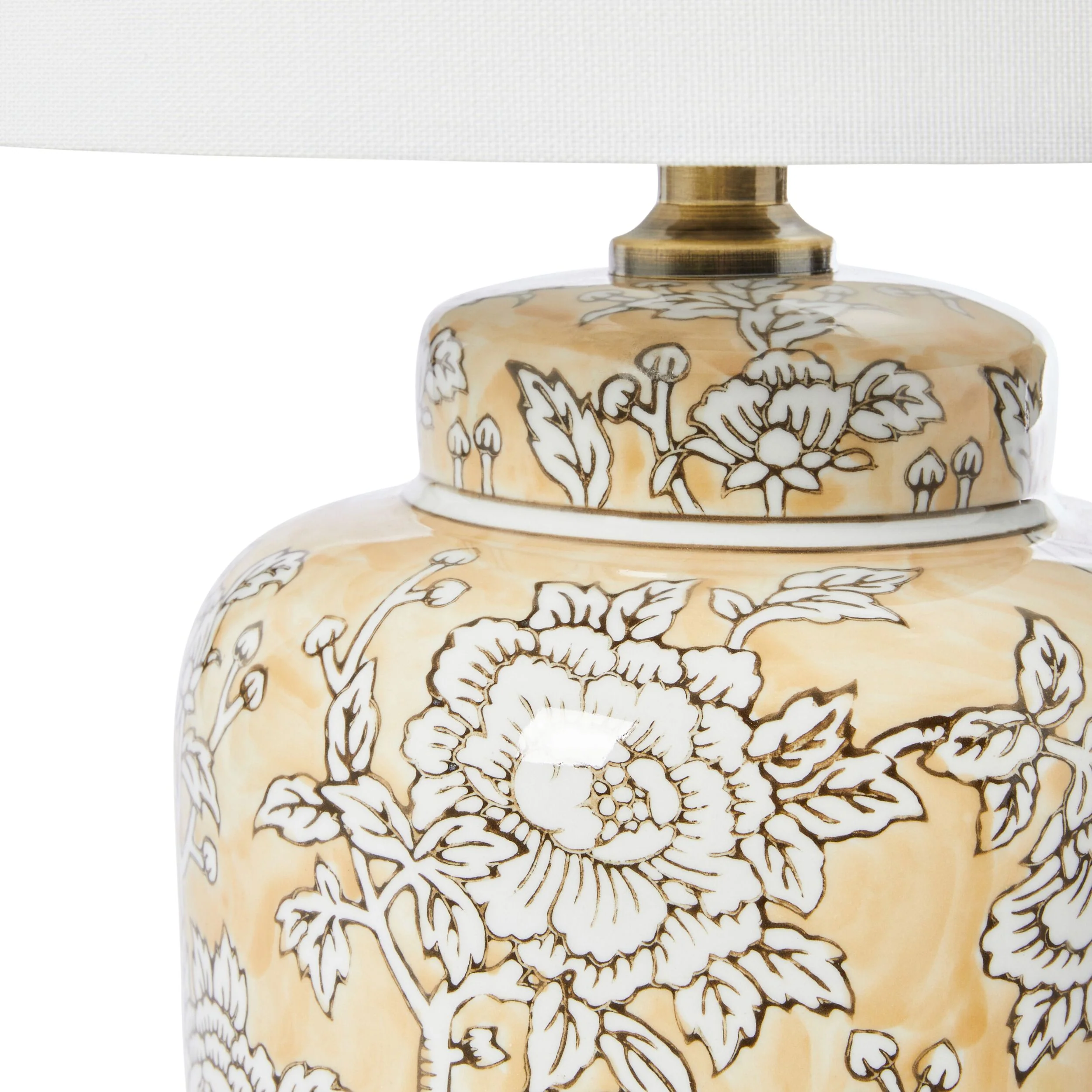 Floral Apricot Table Lamp 51cm - Image 2