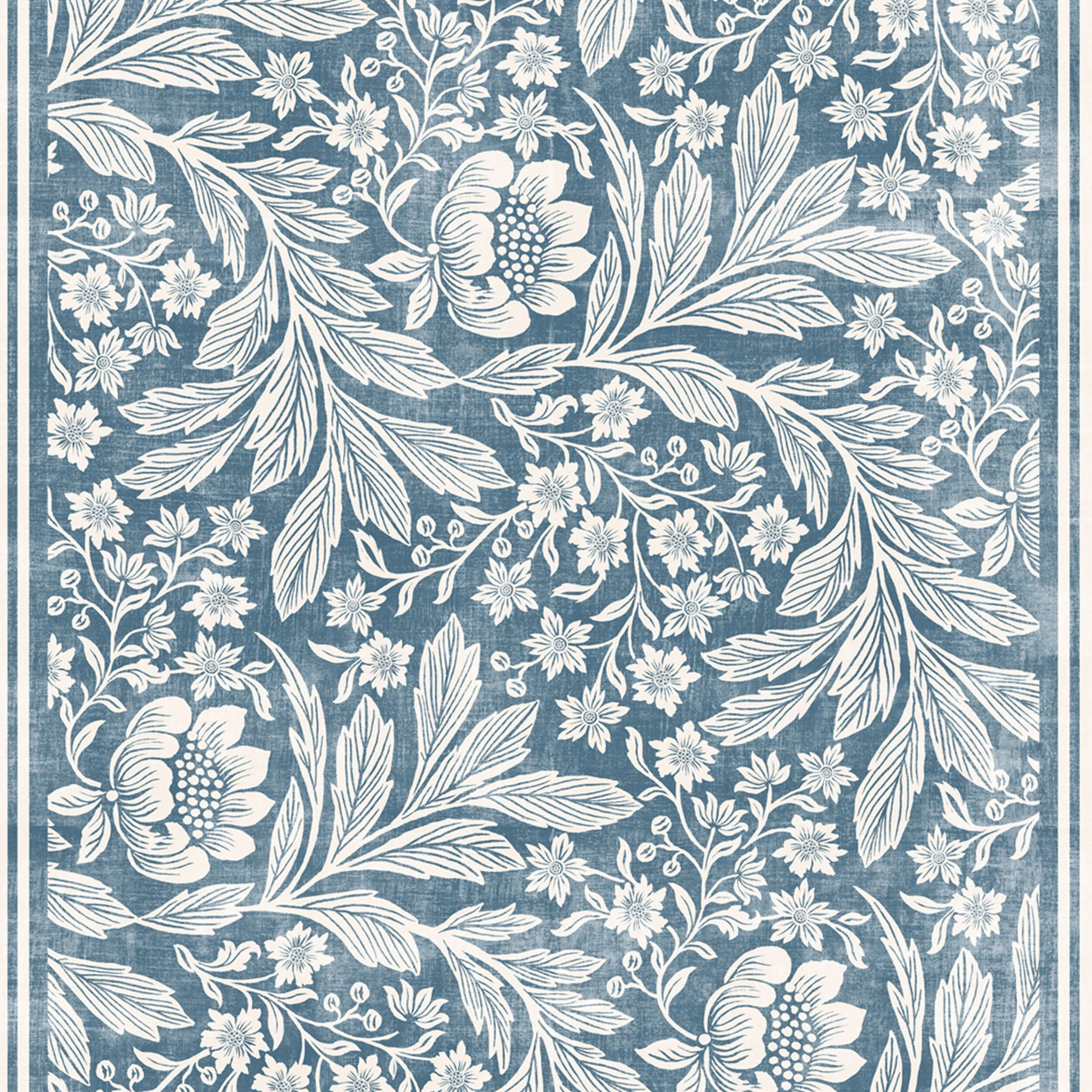 Florentine Silky Soft Washable Doormat Blue 60x90cm - Image 2
