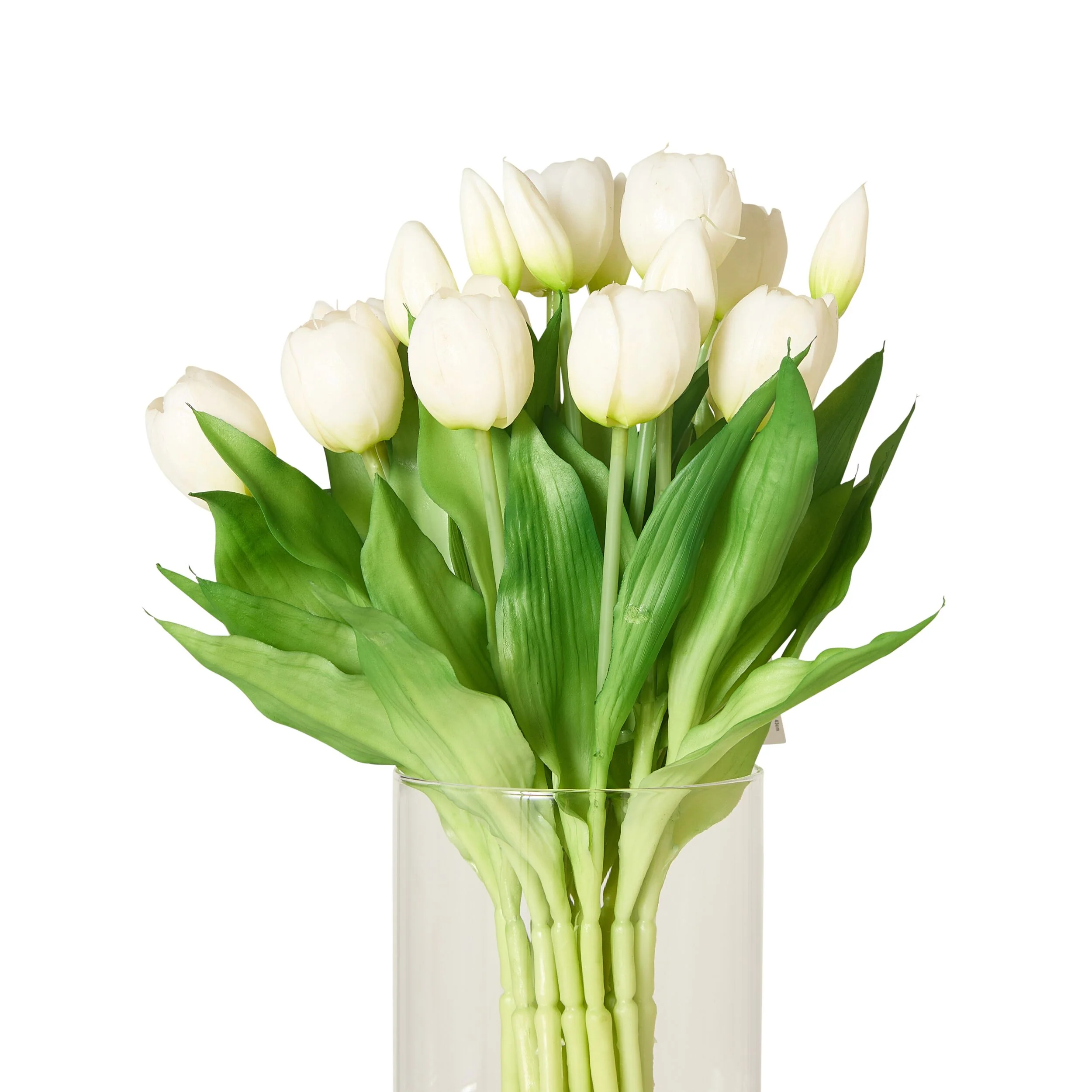 Floriana White Tulip Arrangement in Vase 43cm - Image 3