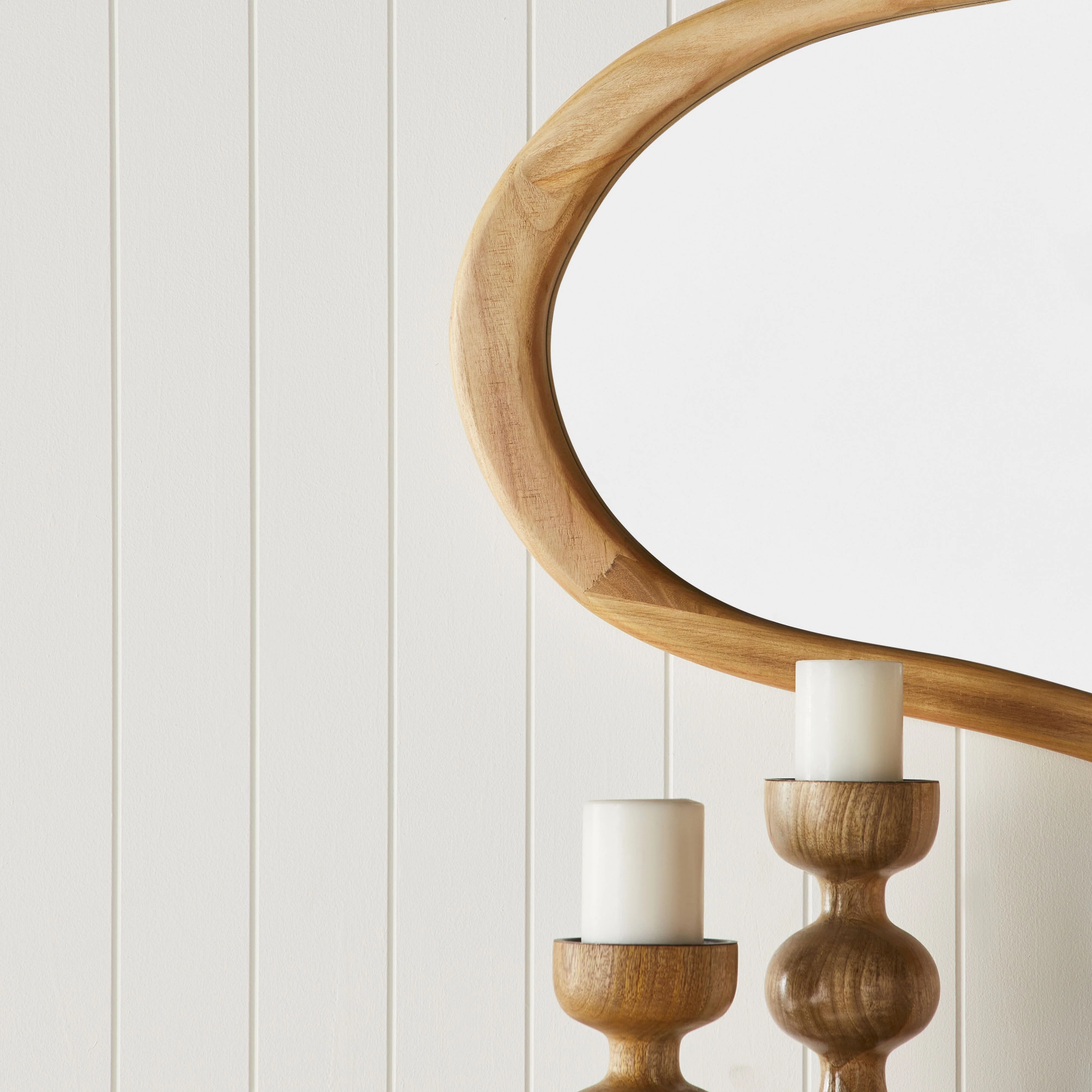 Fluid Wooden Wall Mirror 128.5x64.5cm - Image 8
