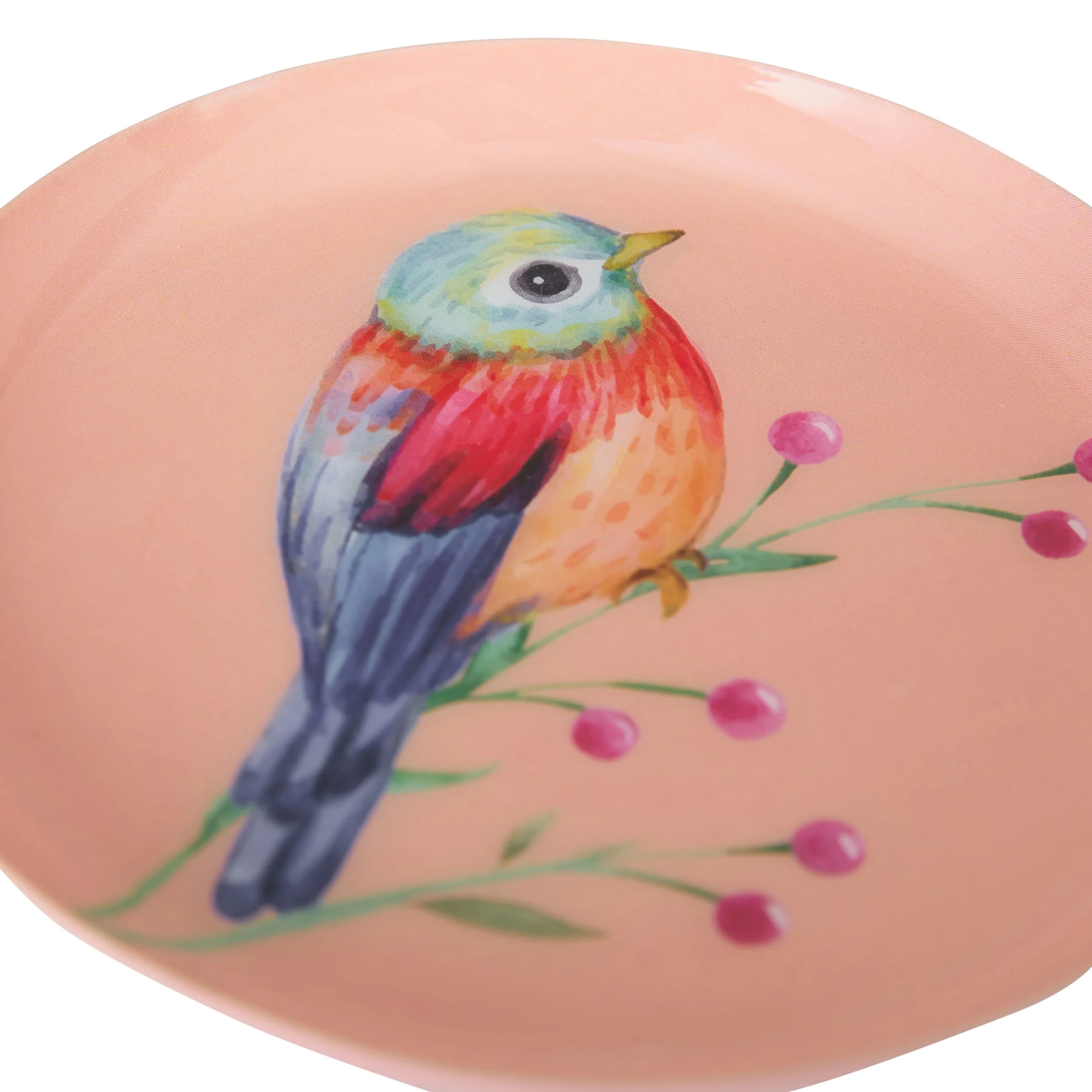 Folk Garden Round Dish Peach - Image 3