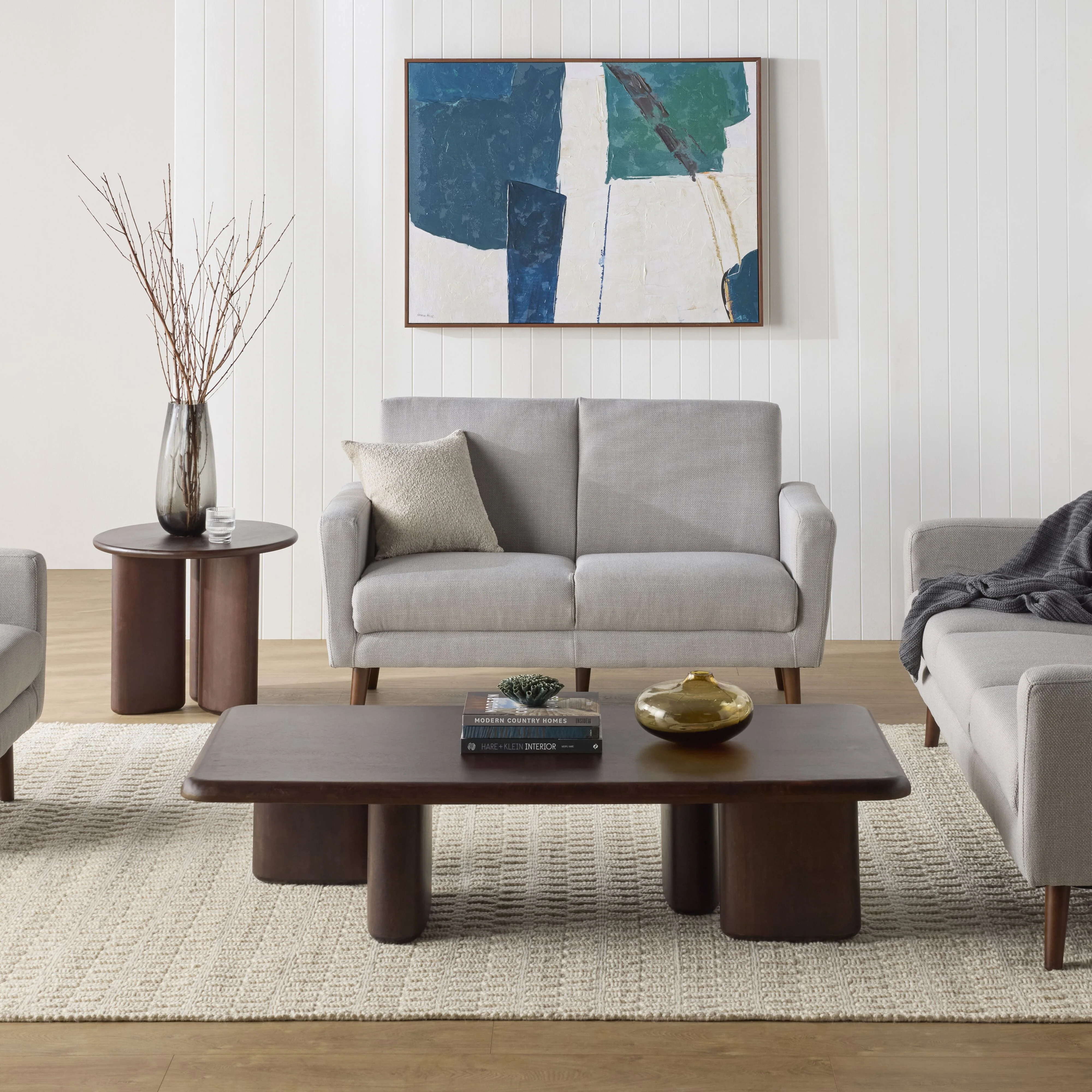 Frankie 2 Seater Sofa Grey Mist Weave - Image 7
