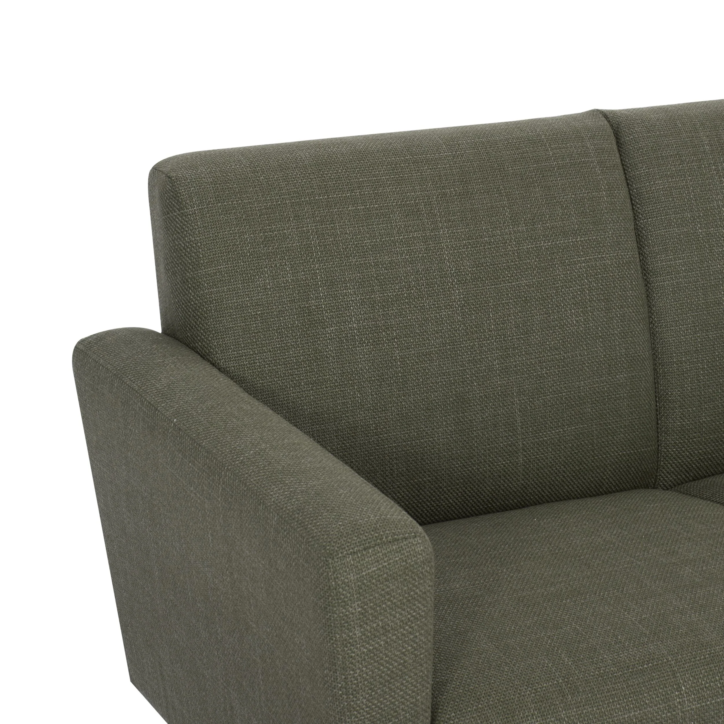 Frankie 2 Seater Sofa Olive Green Weave - Image 5