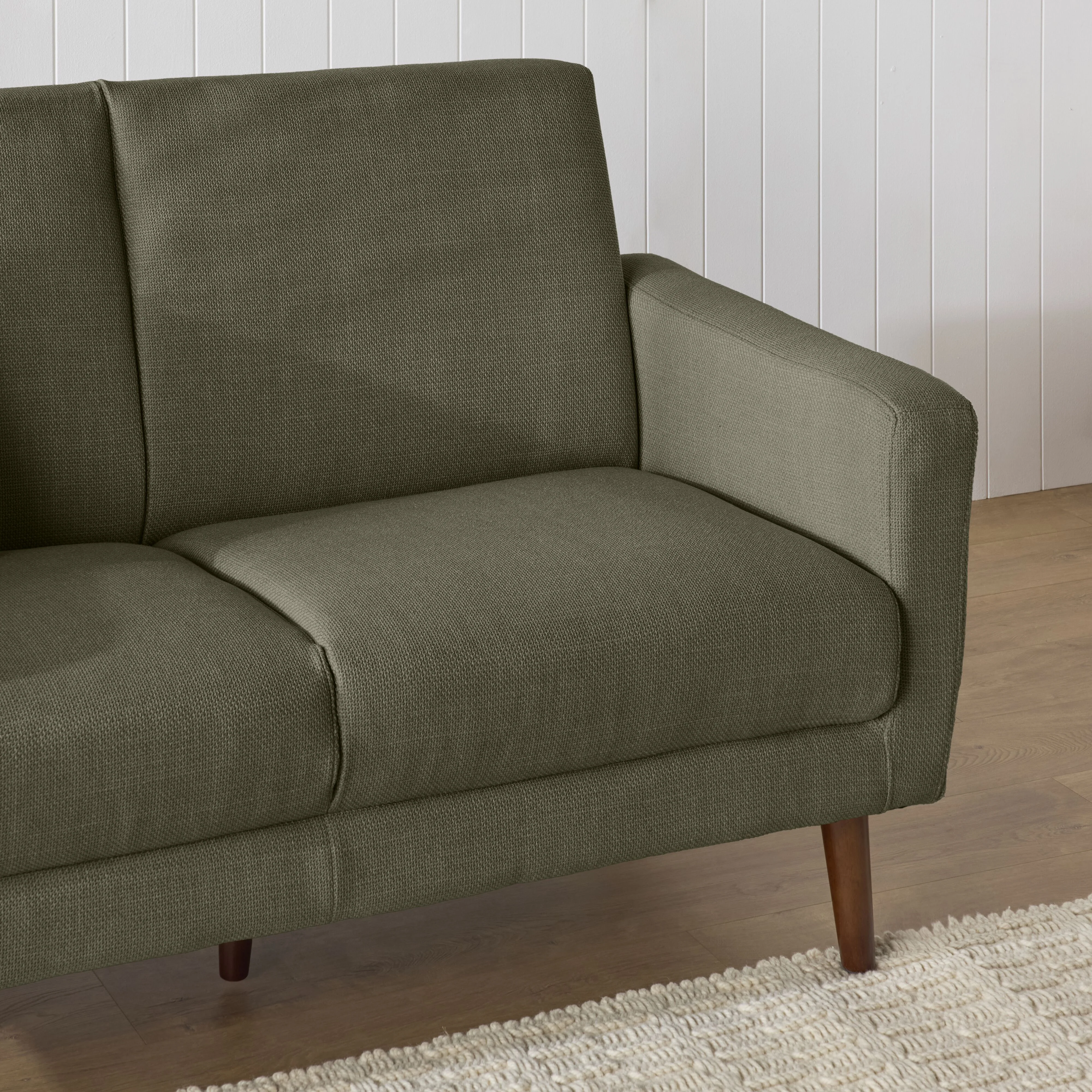 Frankie 2 Seater Sofa Olive Green Weave - Image 8
