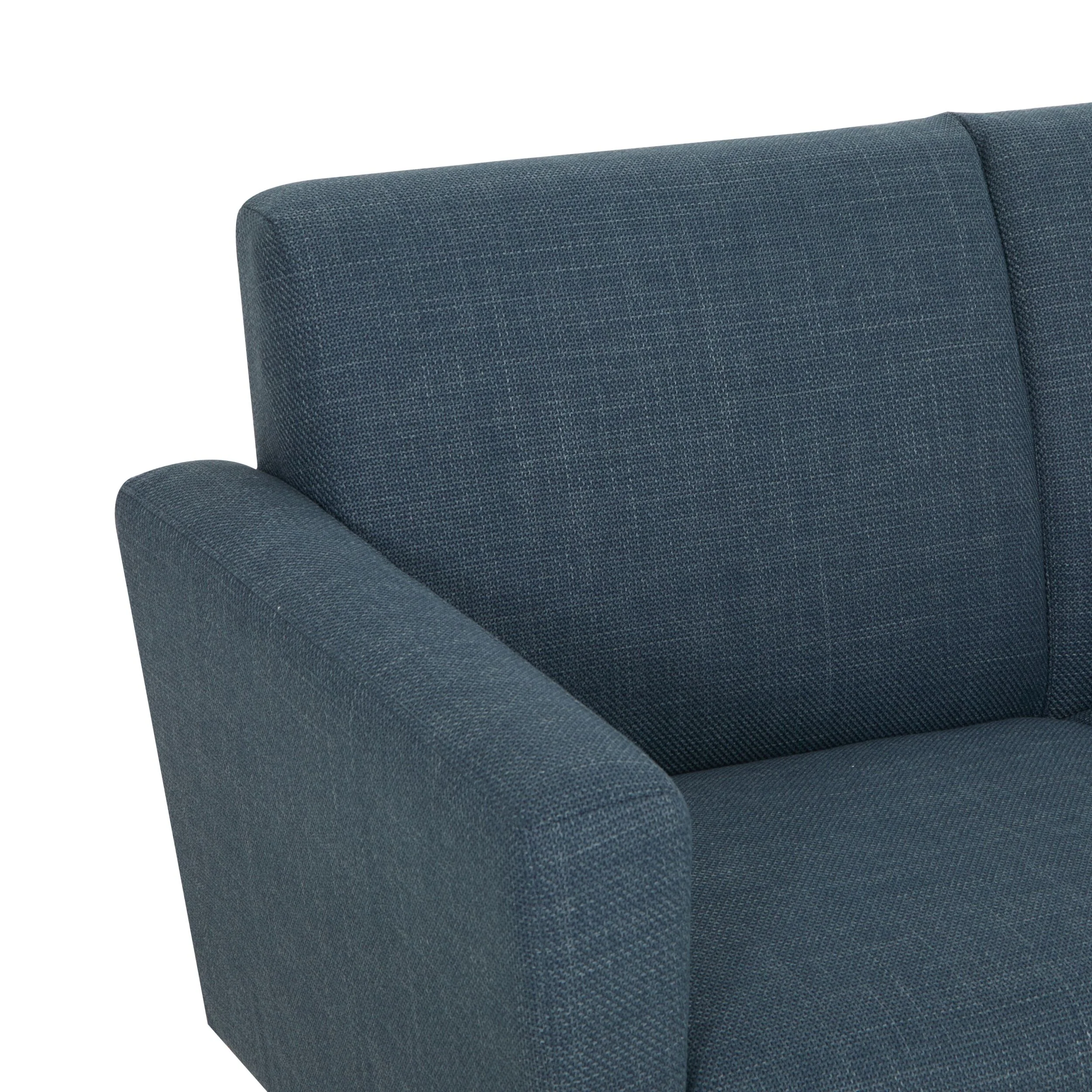 Frankie 2 Seater Sofa Steel Blue Weave - Image 5