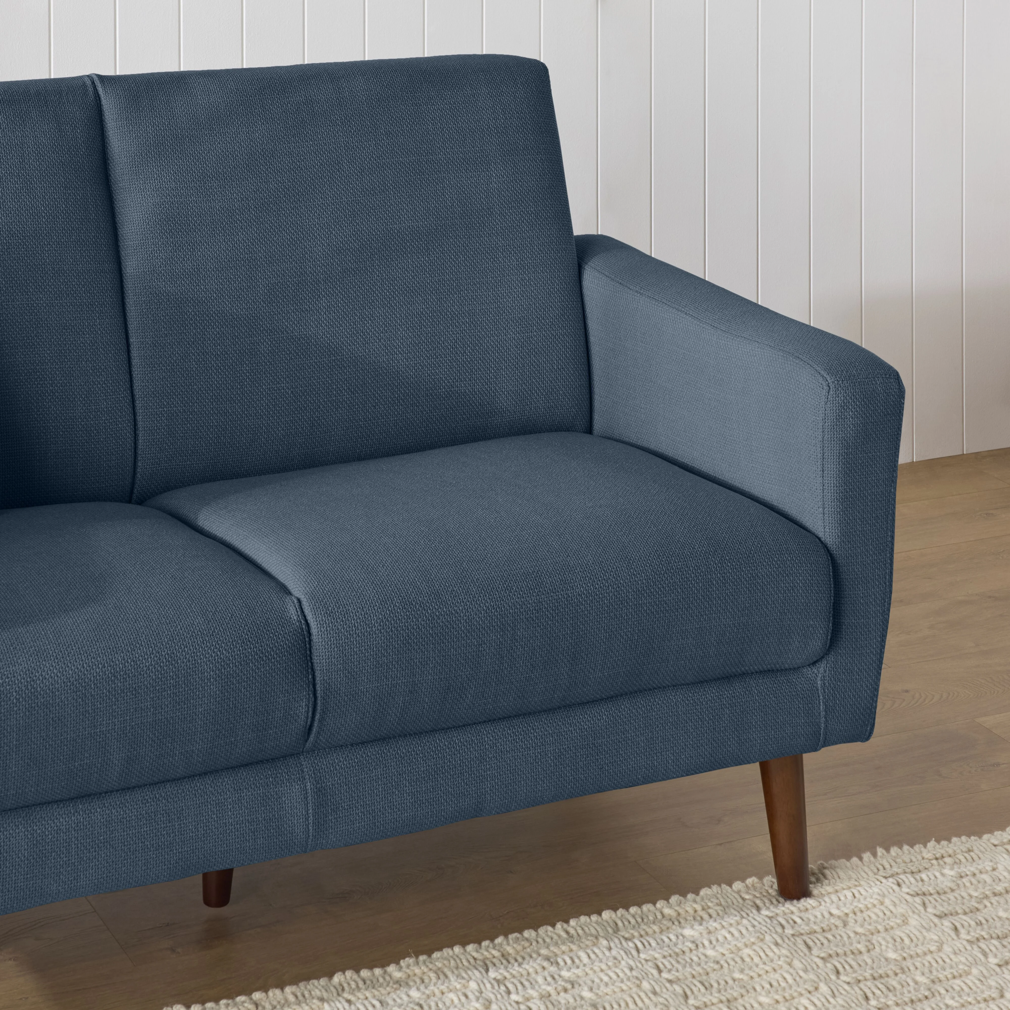 Frankie 2 Seater Sofa Steel Blue Weave - Image 8