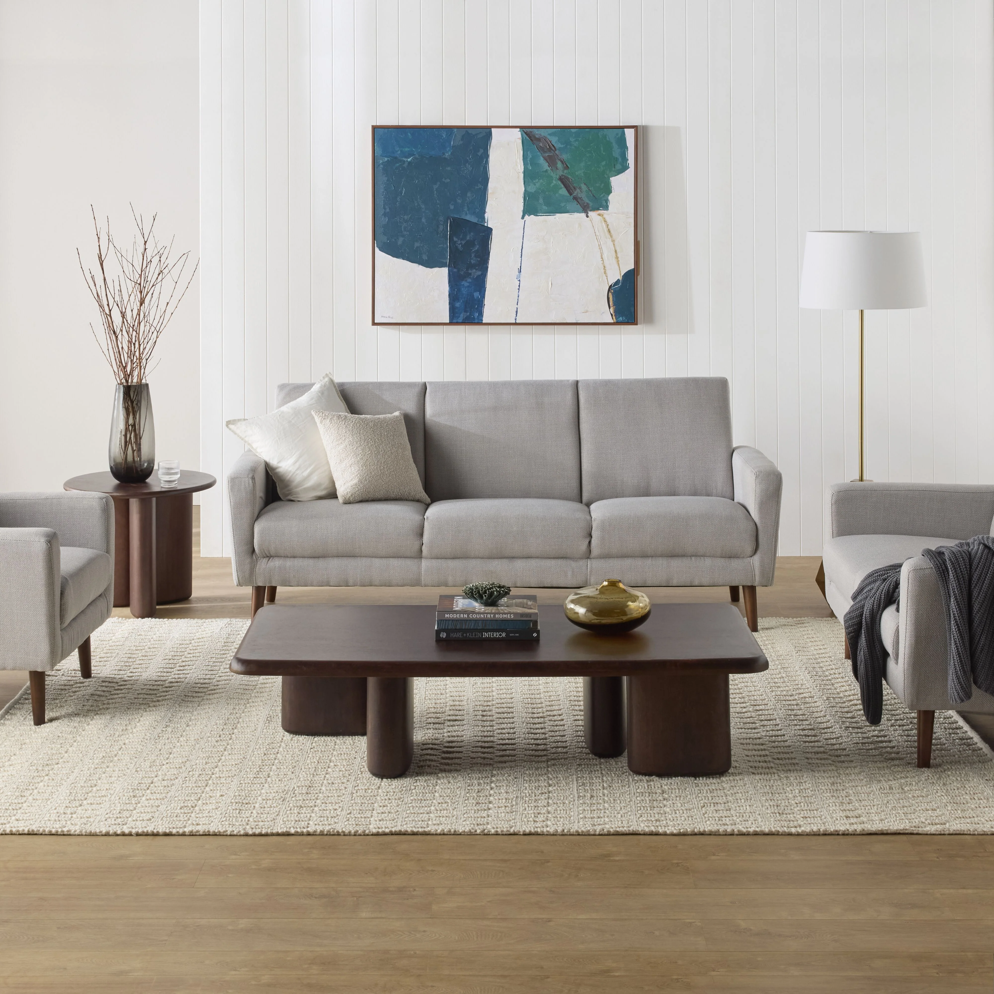Frankie 3 Seater Sofa Grey Mist Weave - Image 7