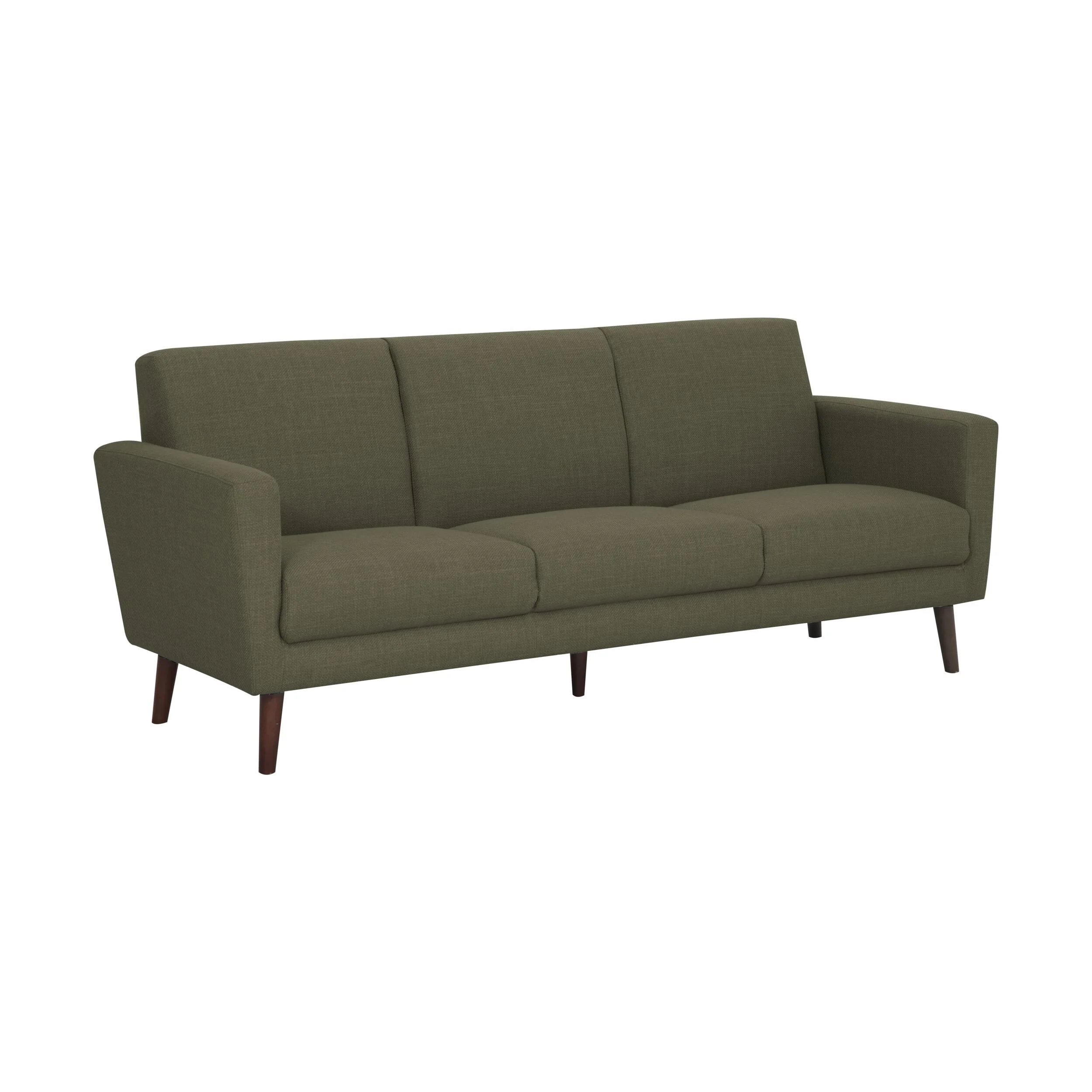Frankie 3 Seater Sofa Olive Green Weave - Image 2