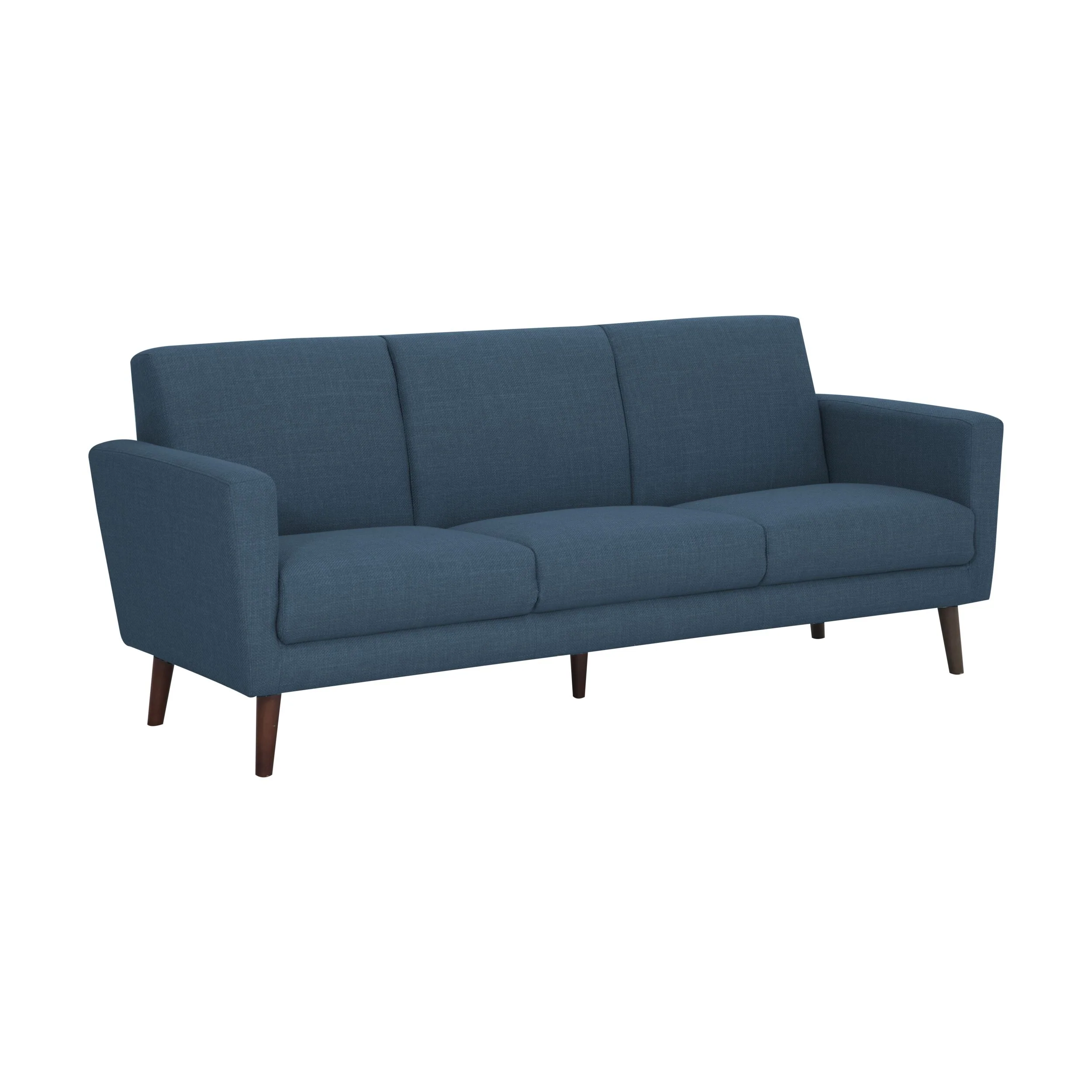 Frankie 3 Seater Sofa Steel Blue Weave - Image 2