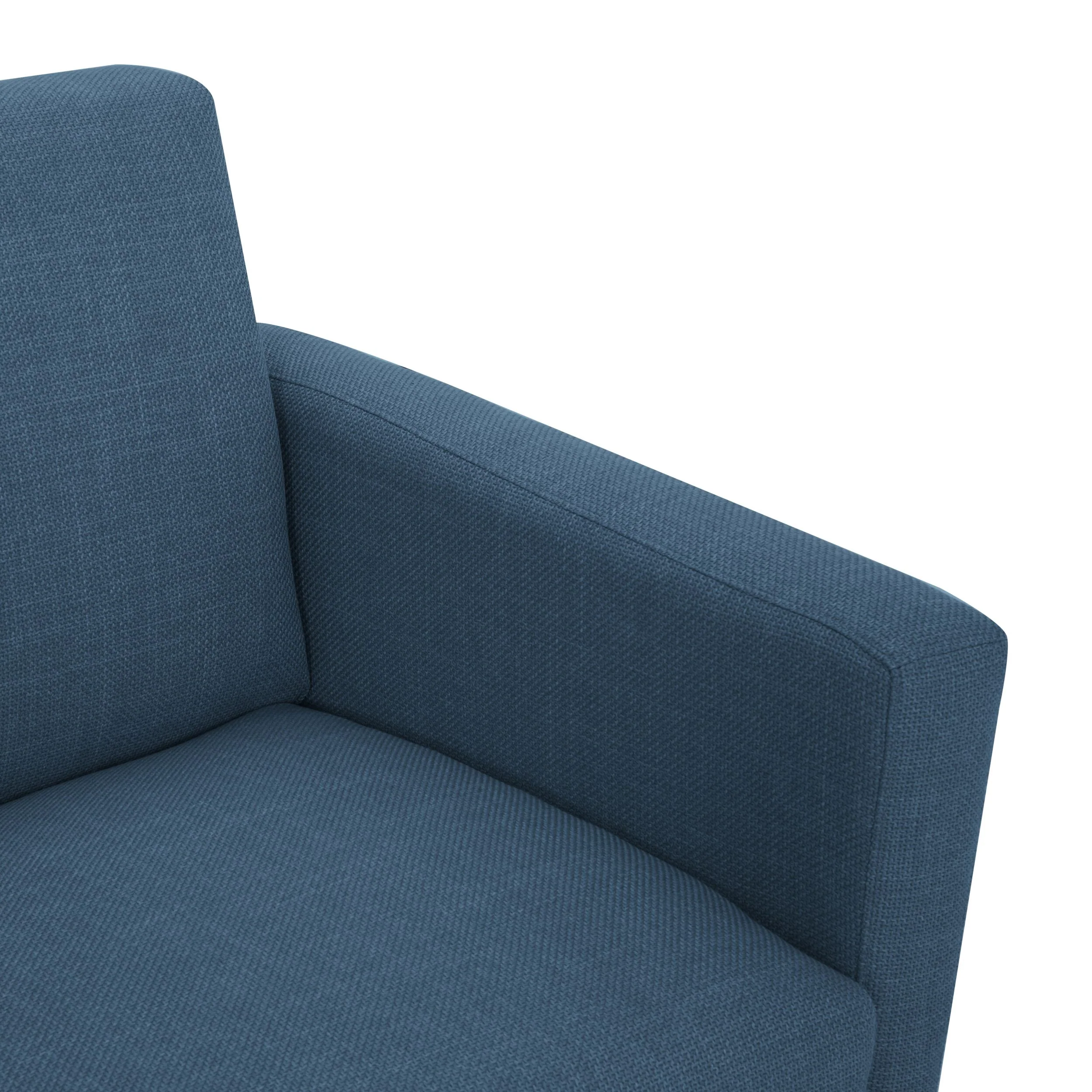 Frankie 3 Seater Sofa Steel Blue Weave - Image 5