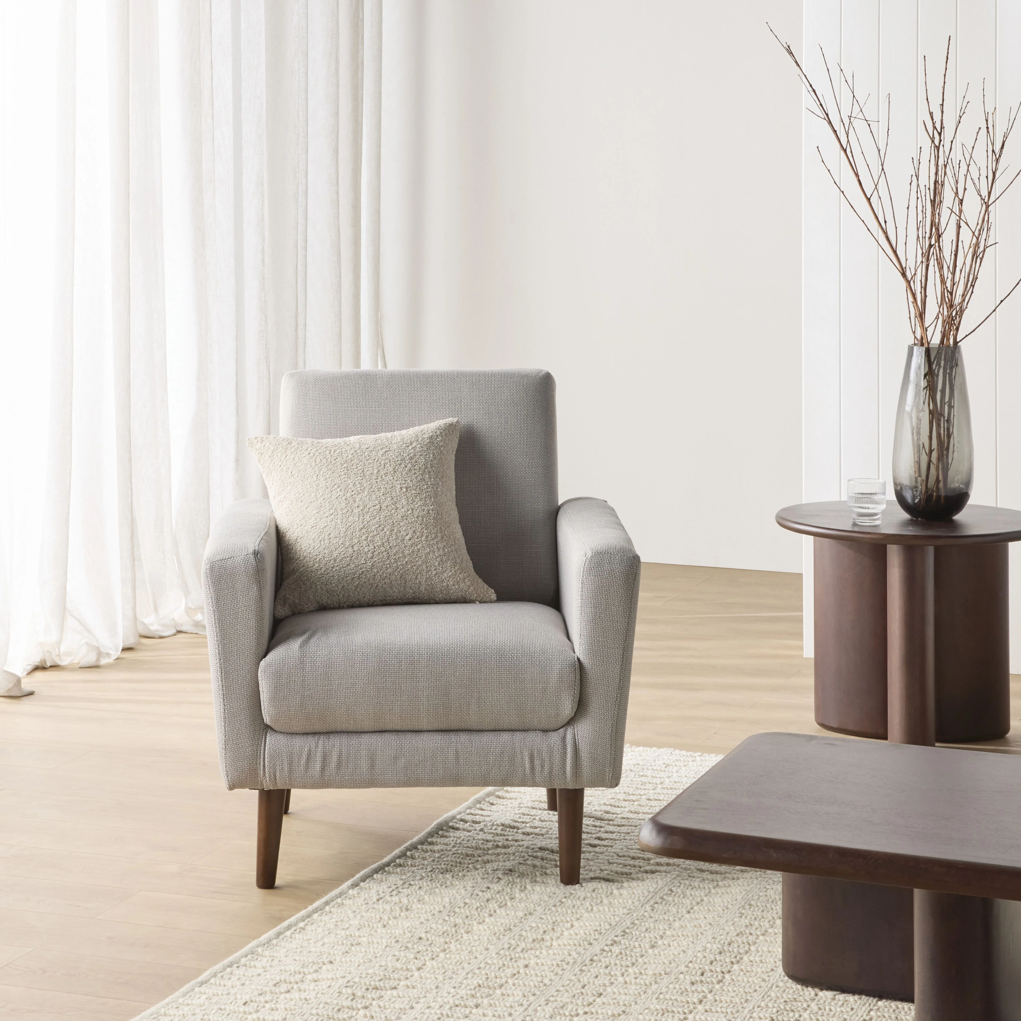 Frankie Armchair Grey Mist Weave - Image 8
