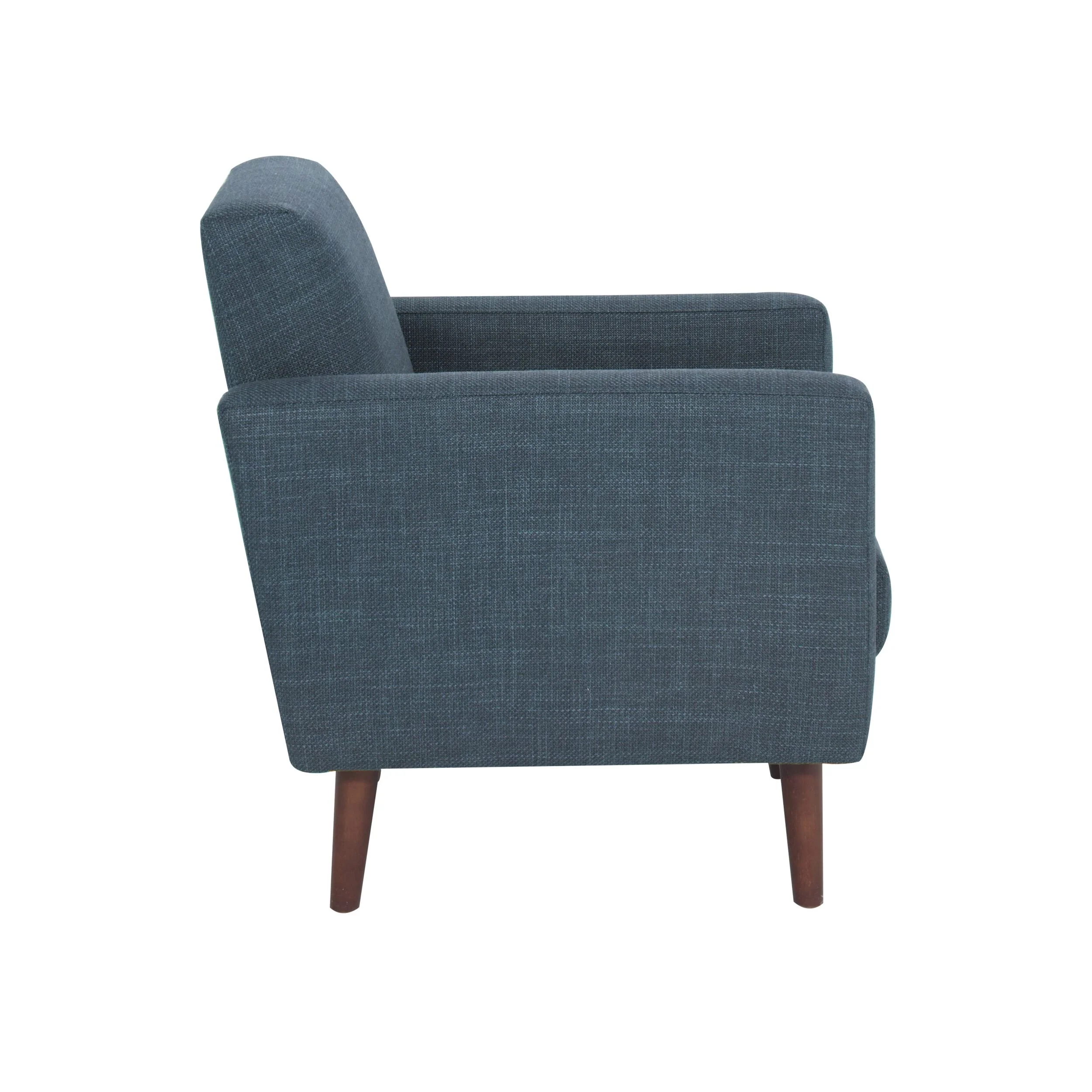 Frankie Armchair Steel Blue Weave - Image 3