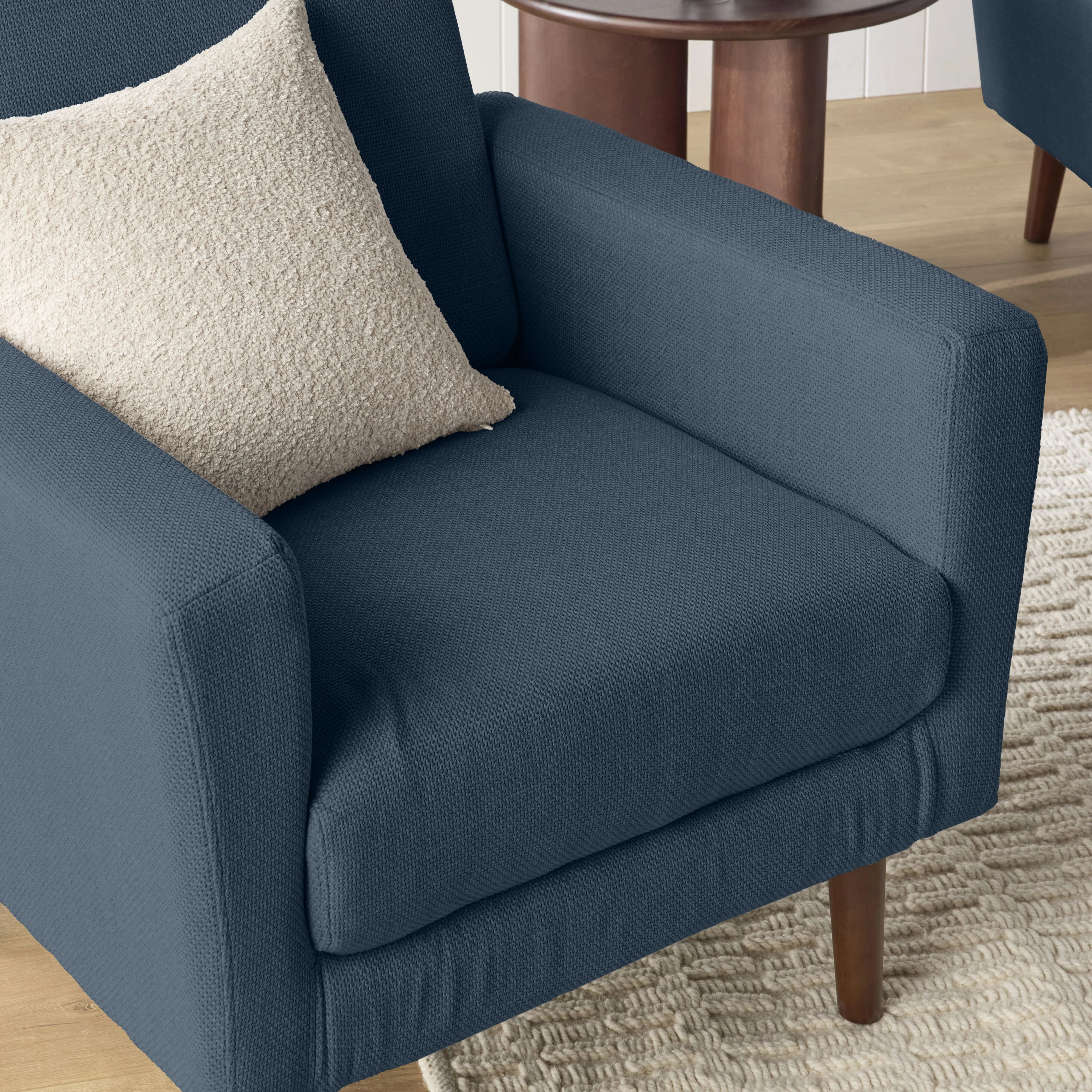 Frankie Armchair Steel Blue Weave - Image 8
