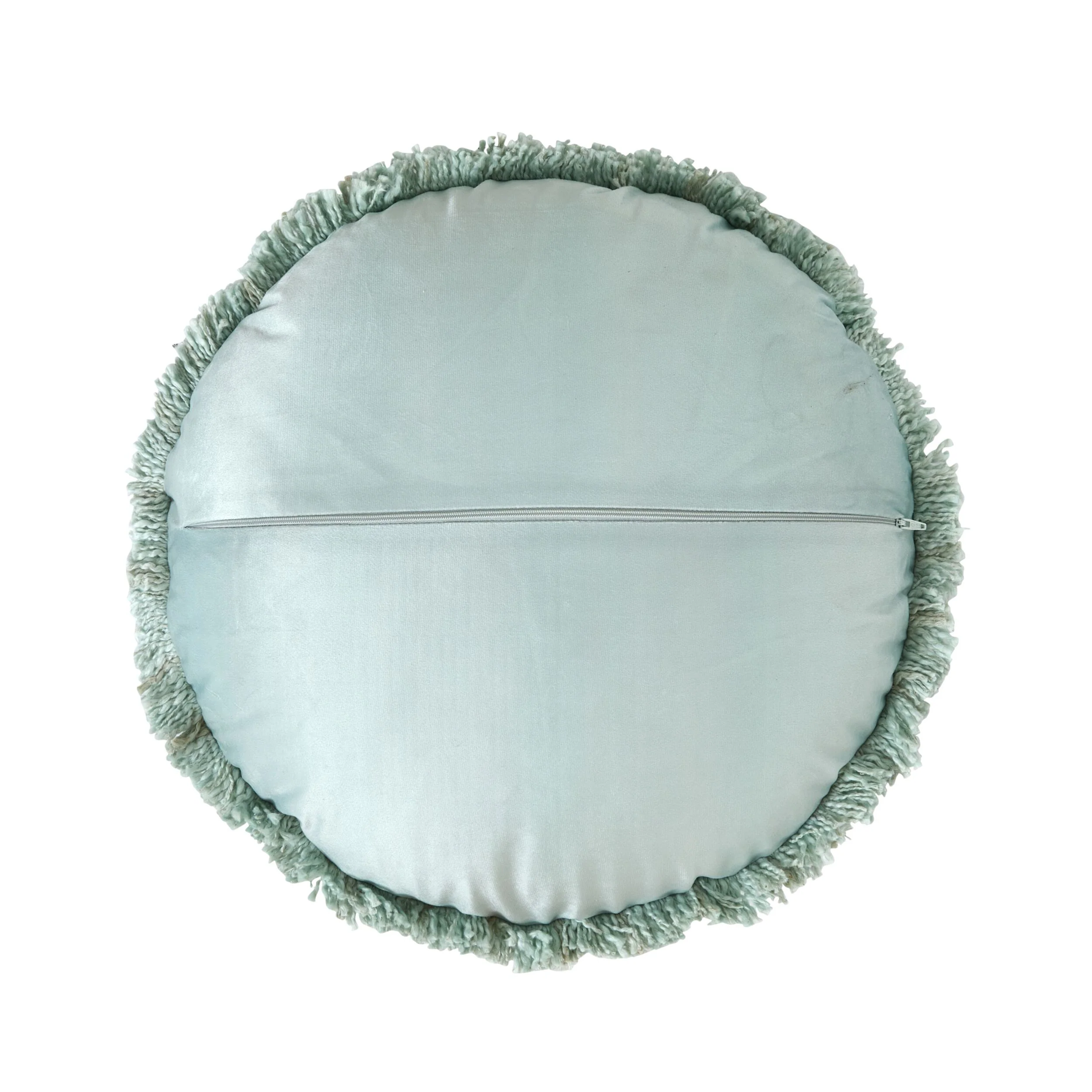Frida Embroidered Velvet Round Cushion - Image 3