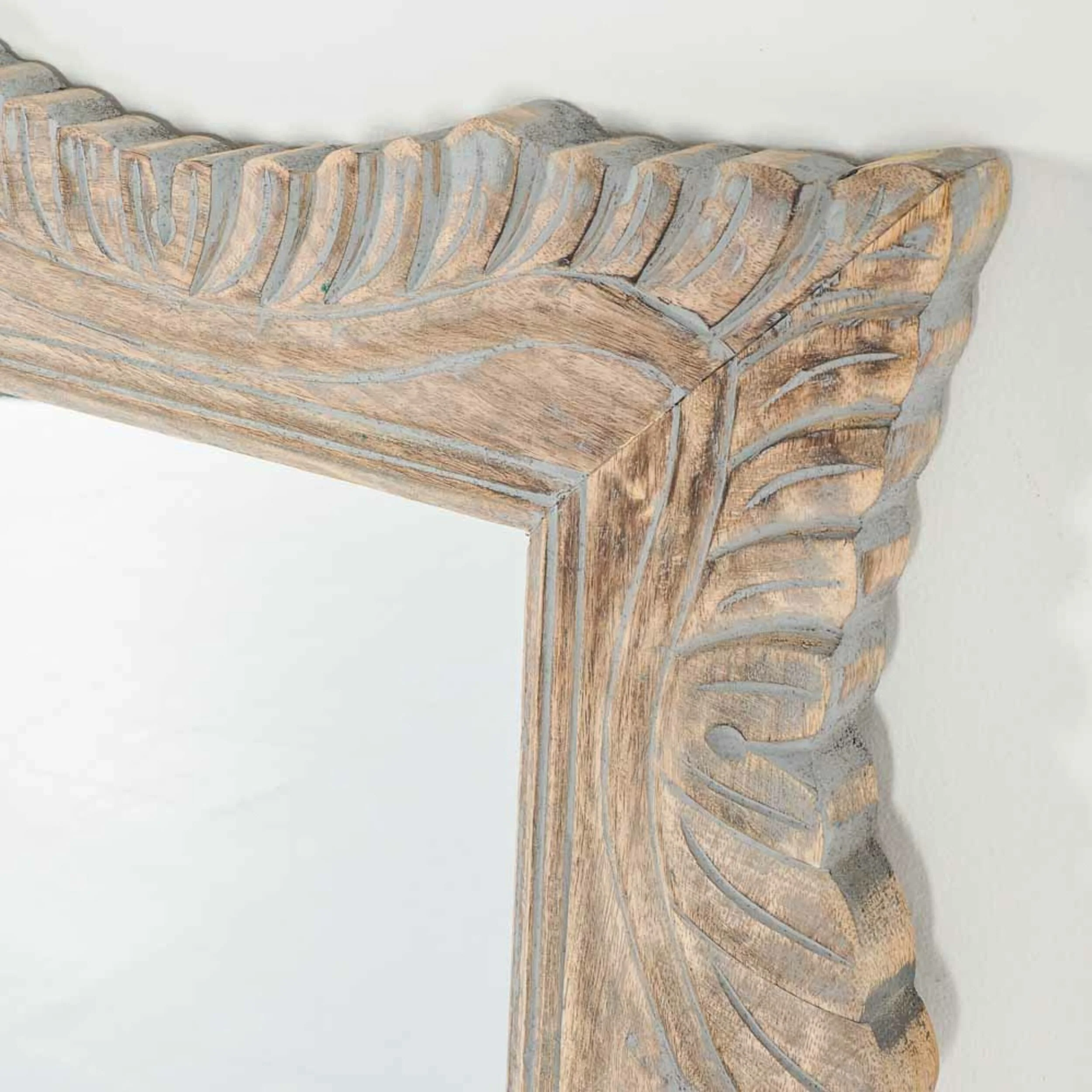 Frieze Scalloped Edge Hand Carved Mirror 90x215cm - Image 2